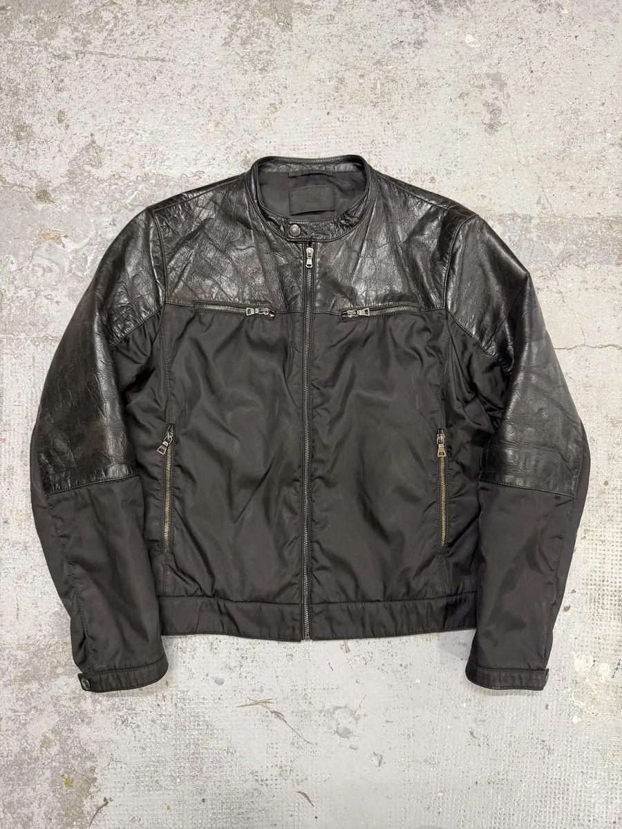 Prada AW2011 Prada Hybrid Leather Black Nylon Jacket Size US L / EU 52-54 / 3 - 1 Thumbnail