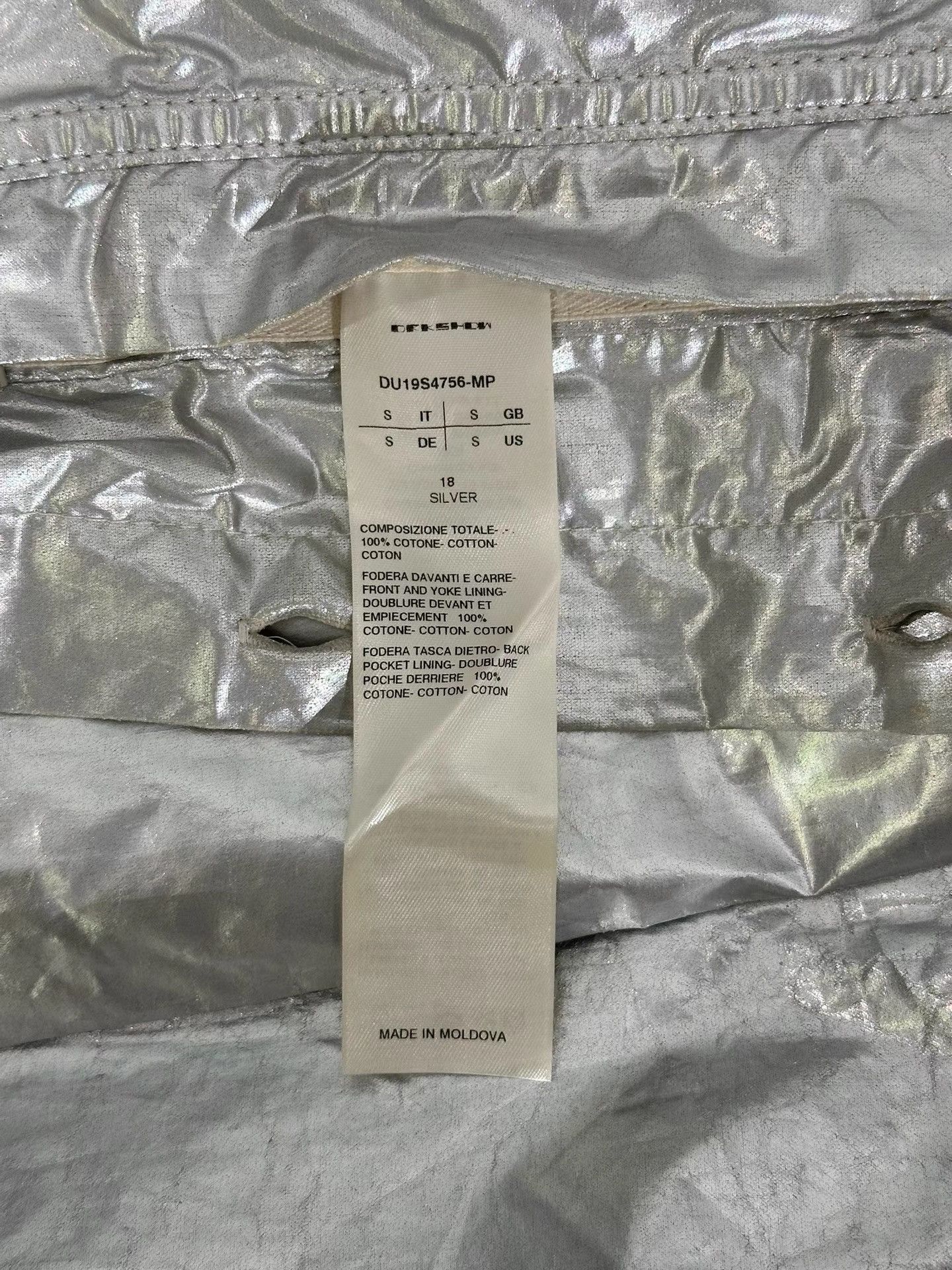 Rick Owens Rick Owens Drkshdw Metallic Silver Cargo Jacket K35 Size US S / EU 44-46 / 1 - 6 Thumbnail
