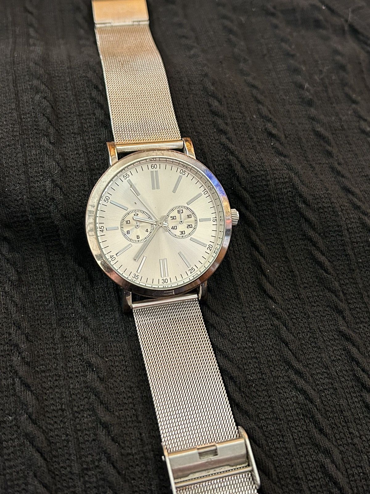 Aldo × Vintage Vintage ALDO UNISEX S-3775 Silver Mesh Metal Band Watch Size ONE SIZE - 15 Thumbnail