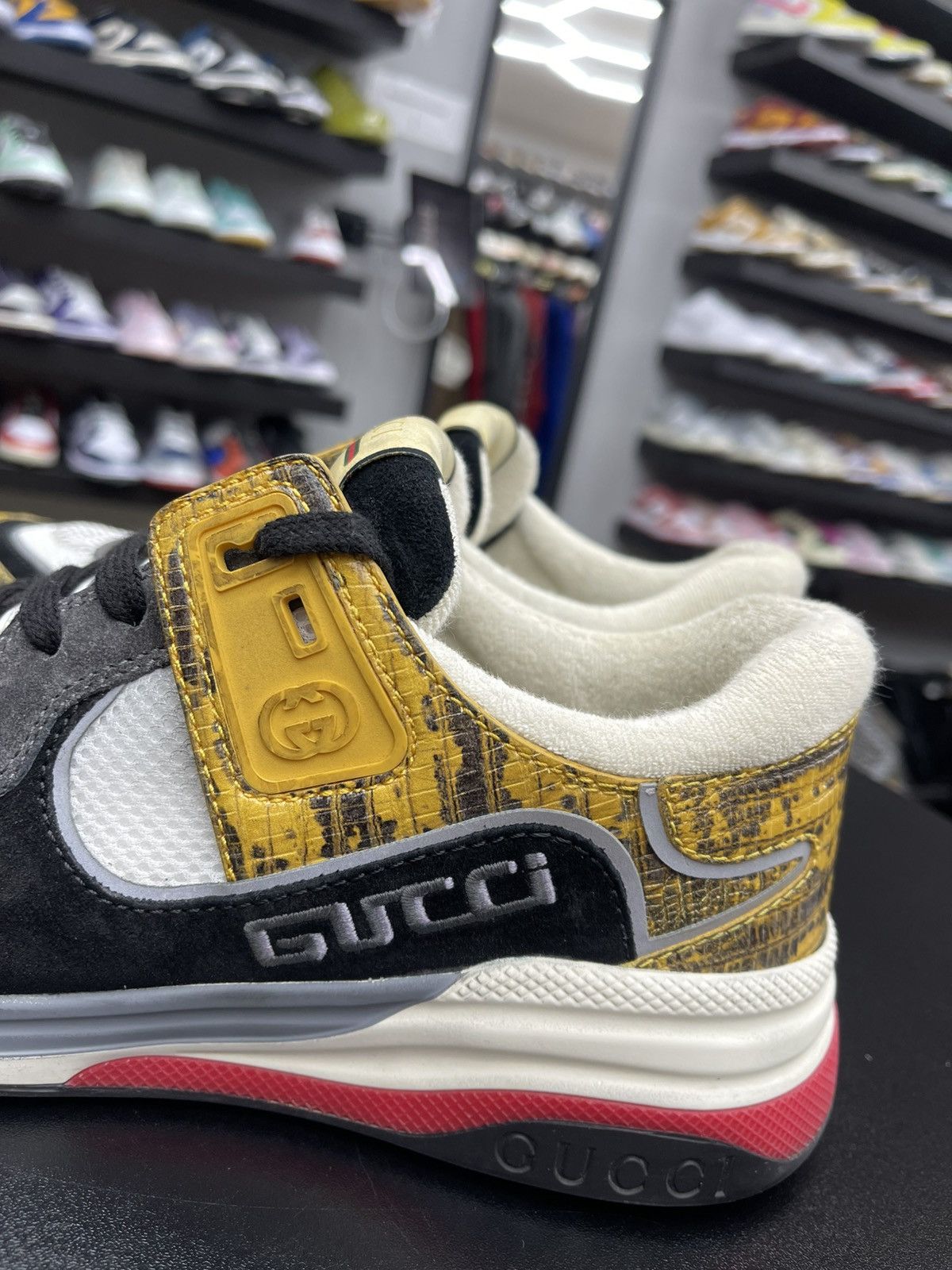 Gucci Size 8.5US/8G - Gucci Ultrapace Yellow Tejus Printed Size US 8.5 / EU 41-42 - 5 Thumbnail