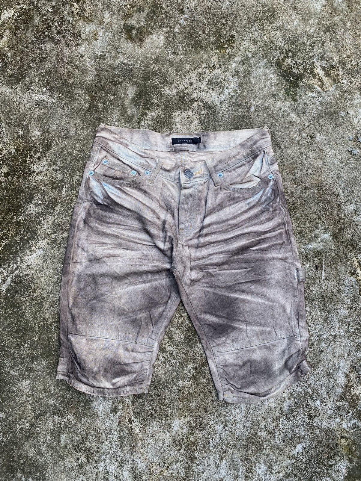 If Six Was Nine JAPANESE BRAND CIVARIZE SHORT JEANS Size US 28 / EU 44 - 1 Thumbnail
