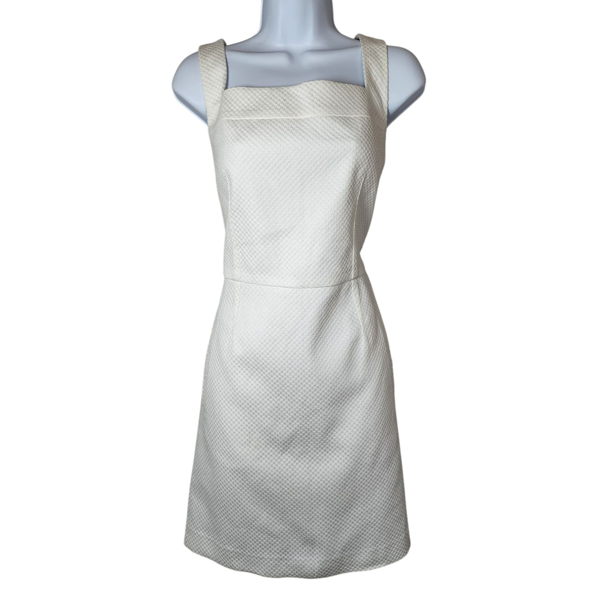 Tory Burch White Textured NWT Cotton Blend Sheath Dress Size XL / US 12-14 / IT 48-50 - 1 Thumbnail