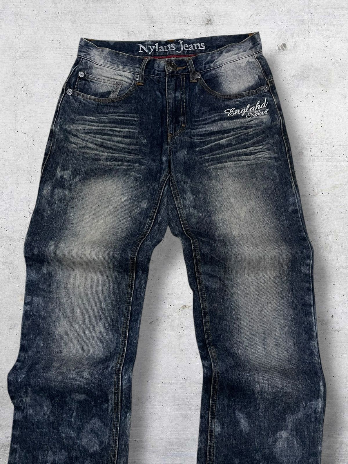 semanticdesign NYLAUS 1990S JAPAN DESIGNER UNDERGROUND DAICOCK PRINT DENIM Size US 29 - 11 Thumbnail