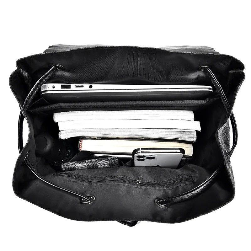 Japanese Brand Streetwear faux leather waterproof backpack Size ONE SIZE - 4 Thumbnail