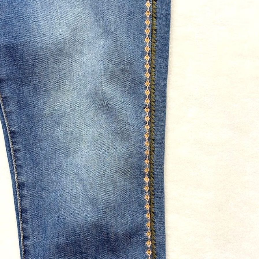 Vintage Driftwood Blue Aztec Jeans - Regular Fit Denim Size 29" - 4 Thumbnail