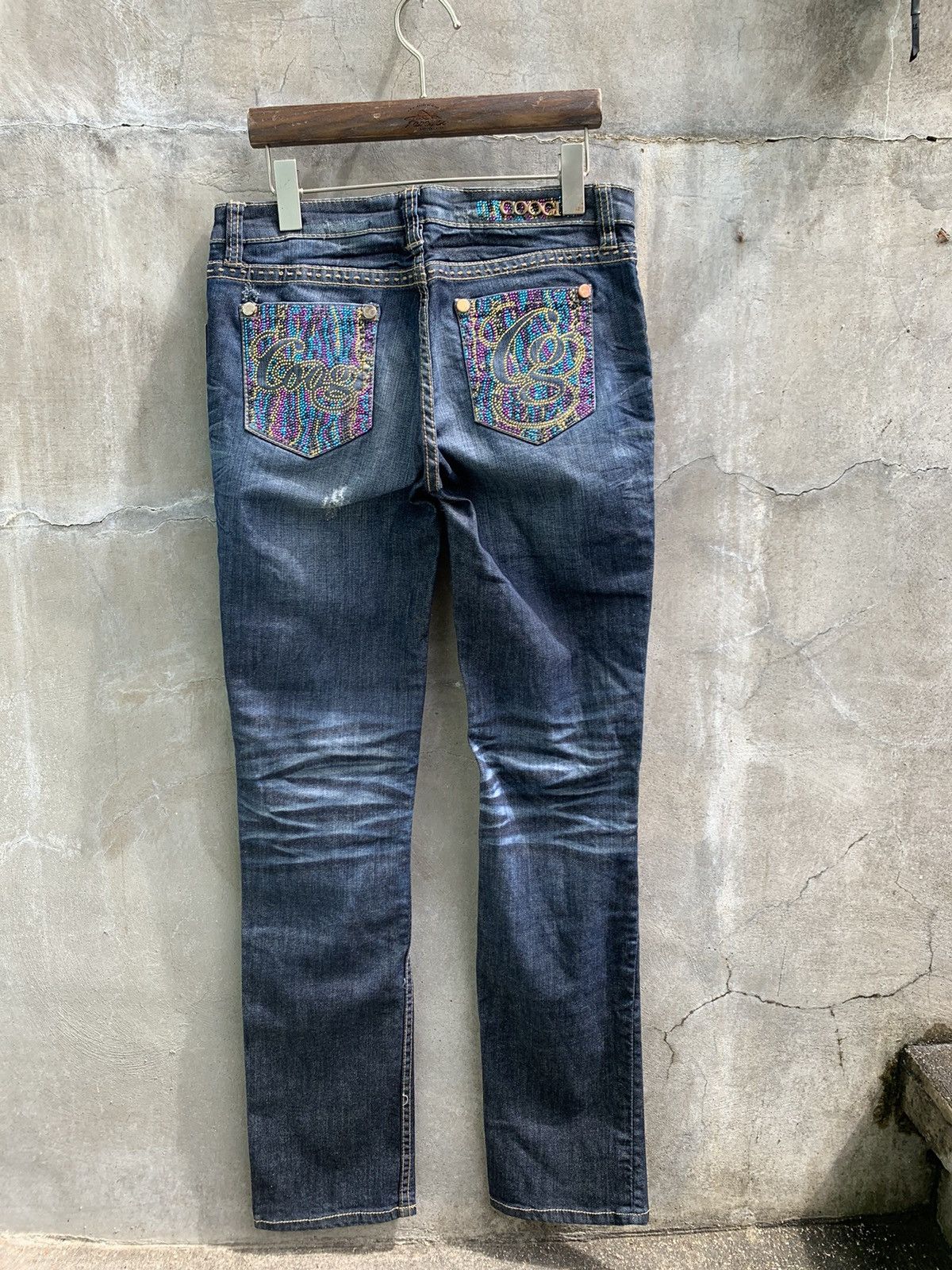 Coogi Rhinestone Logo Denim Jeans Size 28" / US 6 / IT 42 - 1 Thumbnail