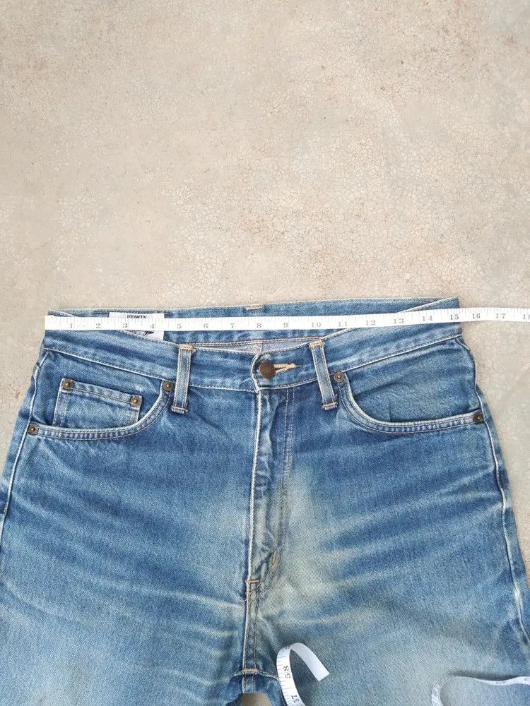 Japanese Brand Vintage Edwin Faded Blue Distressed Jeans 30x31 Size US 30 / EU 46 - 7 Thumbnail