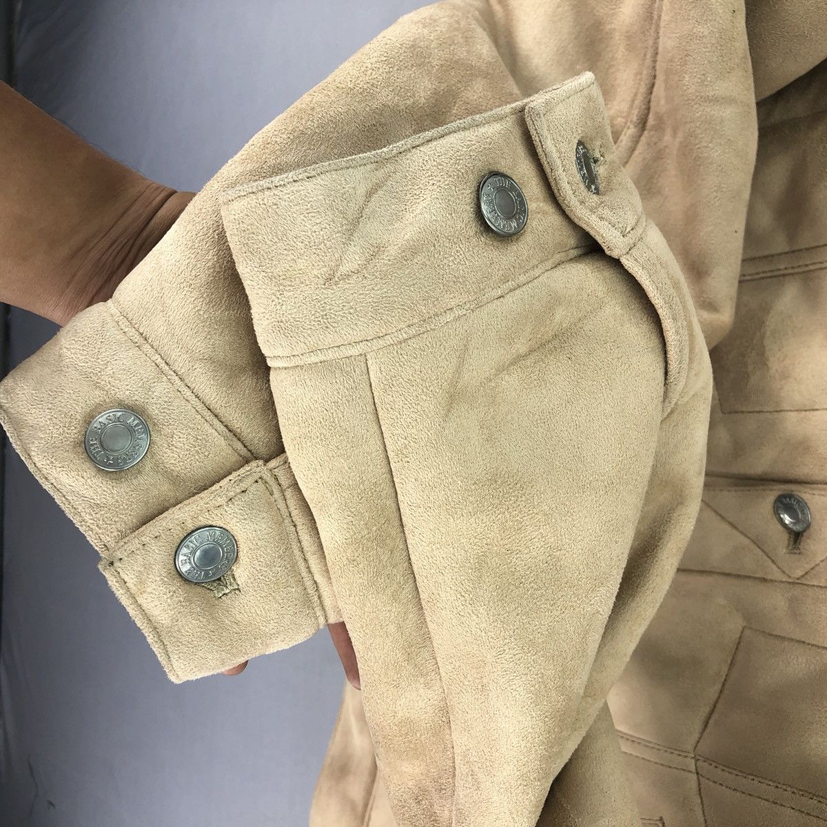 Japanese Brand Vintage Point Chary Moleskin Biker Jacket Size US M / EU 48-50 / 2 - 7 Thumbnail