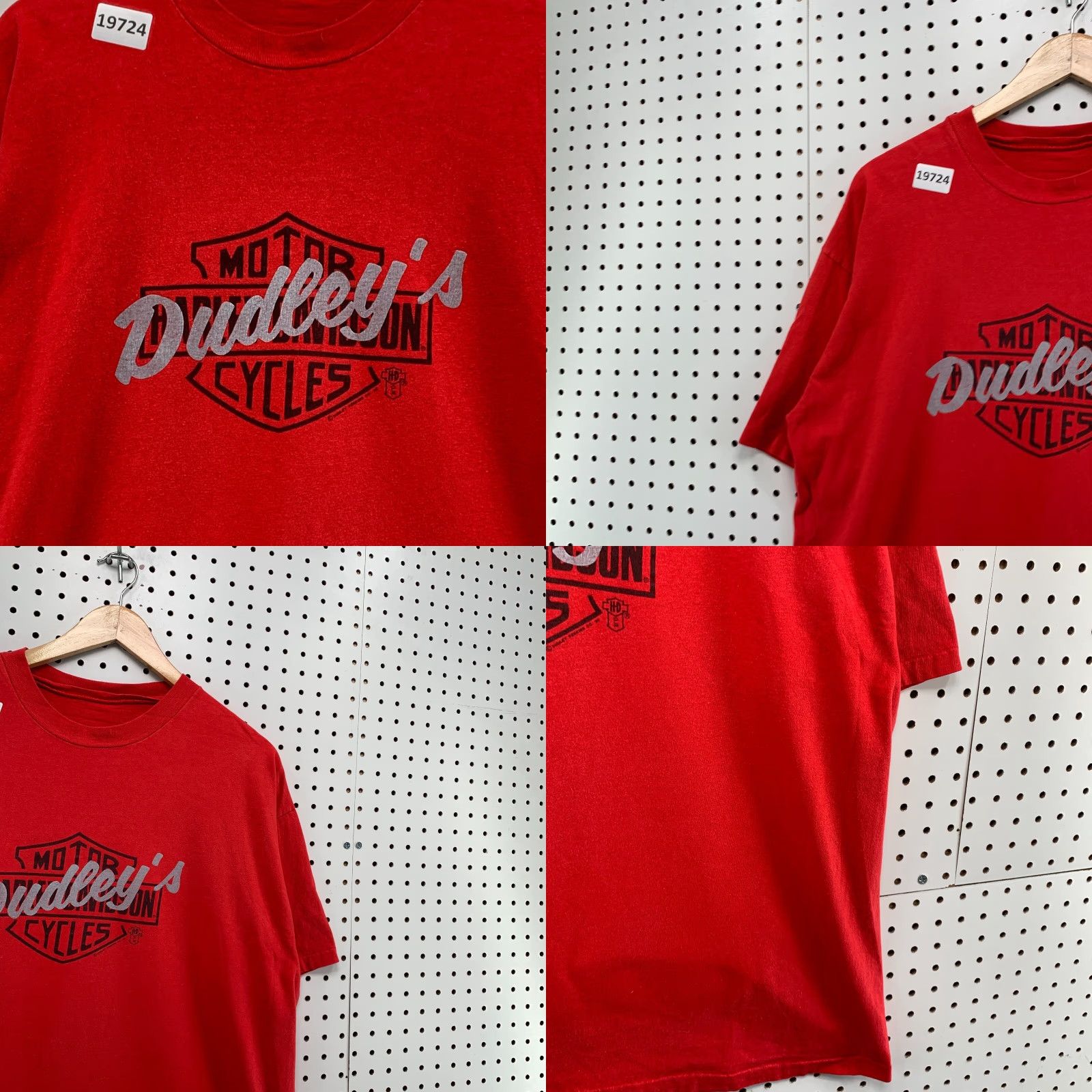 Harley Davidson VINTAGE Harley-Davidson Shirt Mens 2XL Red 90s Graphic Print Crew Neck Single Stitch T-Shirt Size US XXL / EU 58 / 5 - 8 Thumbnail