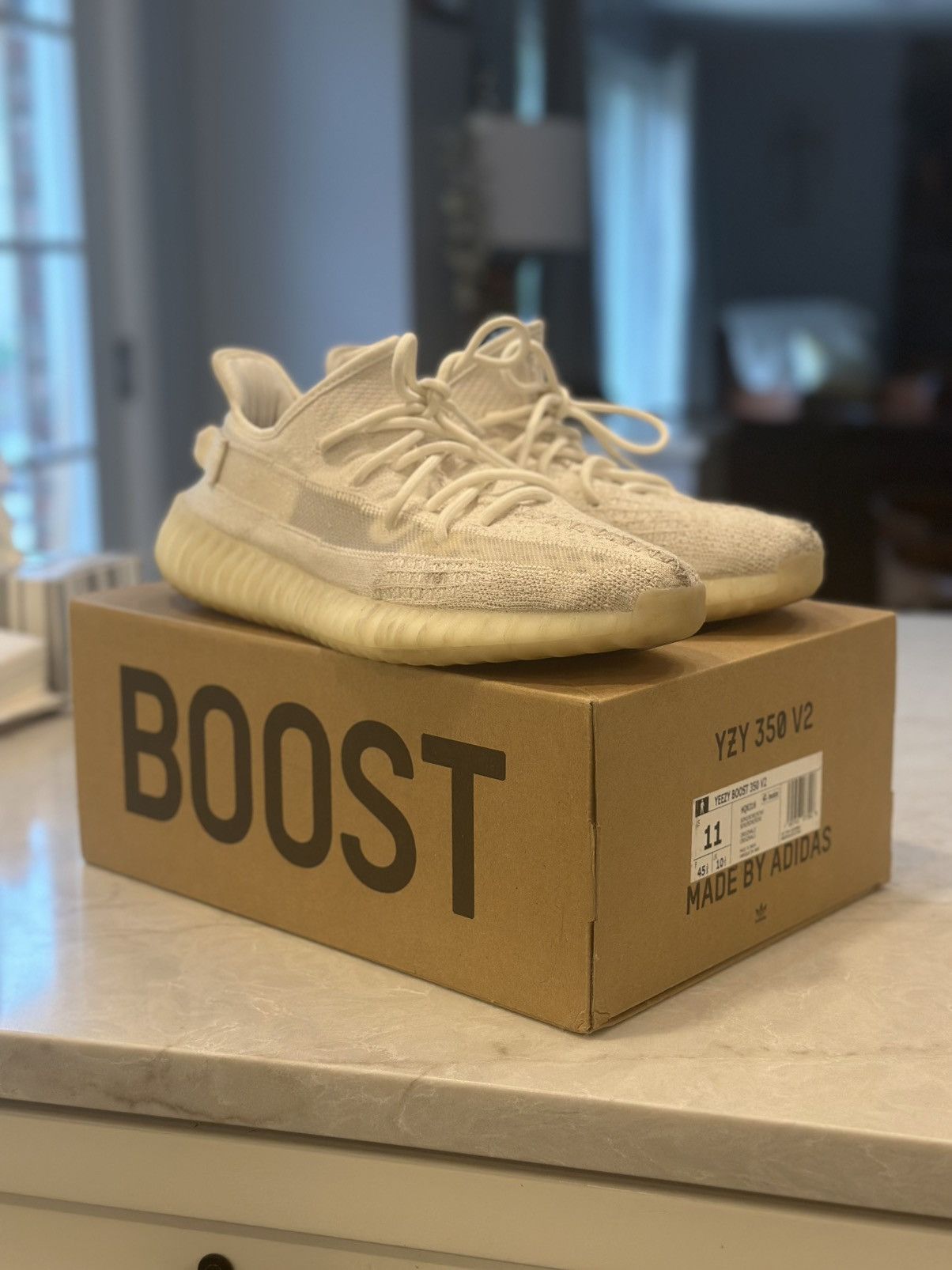 Adidas Yeezy Boost 350 V2 Bone Size US 11 / EU 44 - 1 Thumbnail