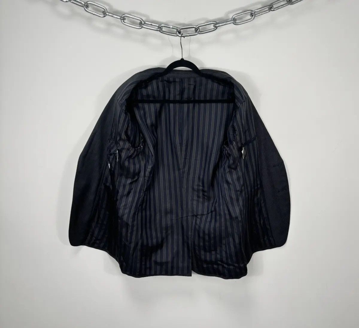 Dolce & Gabbana × Vintage Vintage Dolce & Gabbana Birdseye Pattern Wool Blazer Jacket Size 42R - 2 Thumbnail