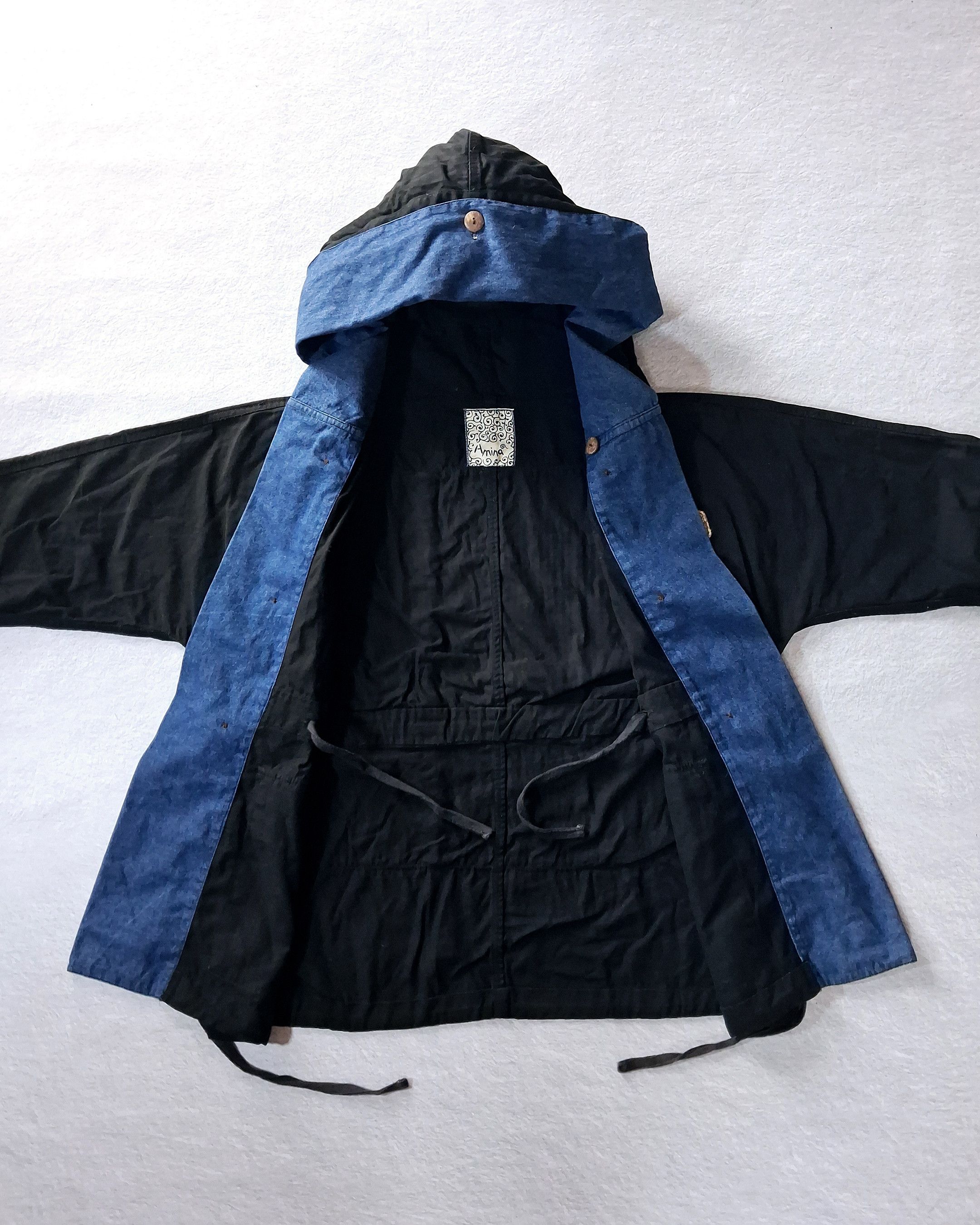 Japanese Brand AMINA PATCWORK BORO MULTIPOCKET BUTTON HOODIE JACKET Size US L / EU 52-54 / 3 - 7 Thumbnail