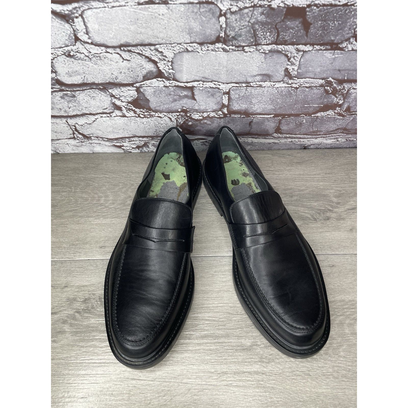 Mephisto Mephisto Black Leather Penny Loafers Slip on Comfort Shoes M Size US 11.5 / EU 44-45 - 3 Thumbnail