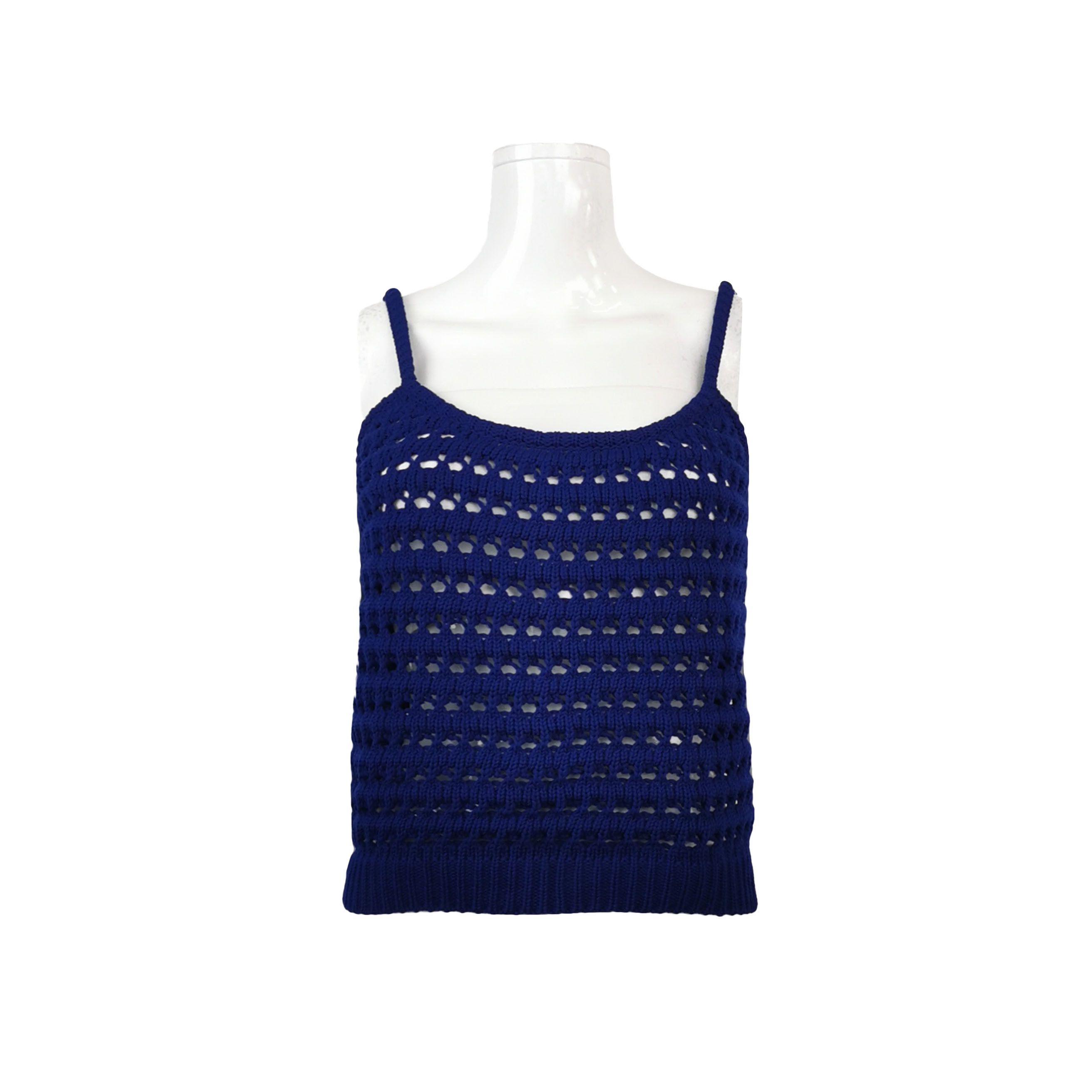 Prada Prada Logo Crochet Knit Tank Top Size 38 Size XS / US 0-2 / IT 36-38 - 1 Thumbnail