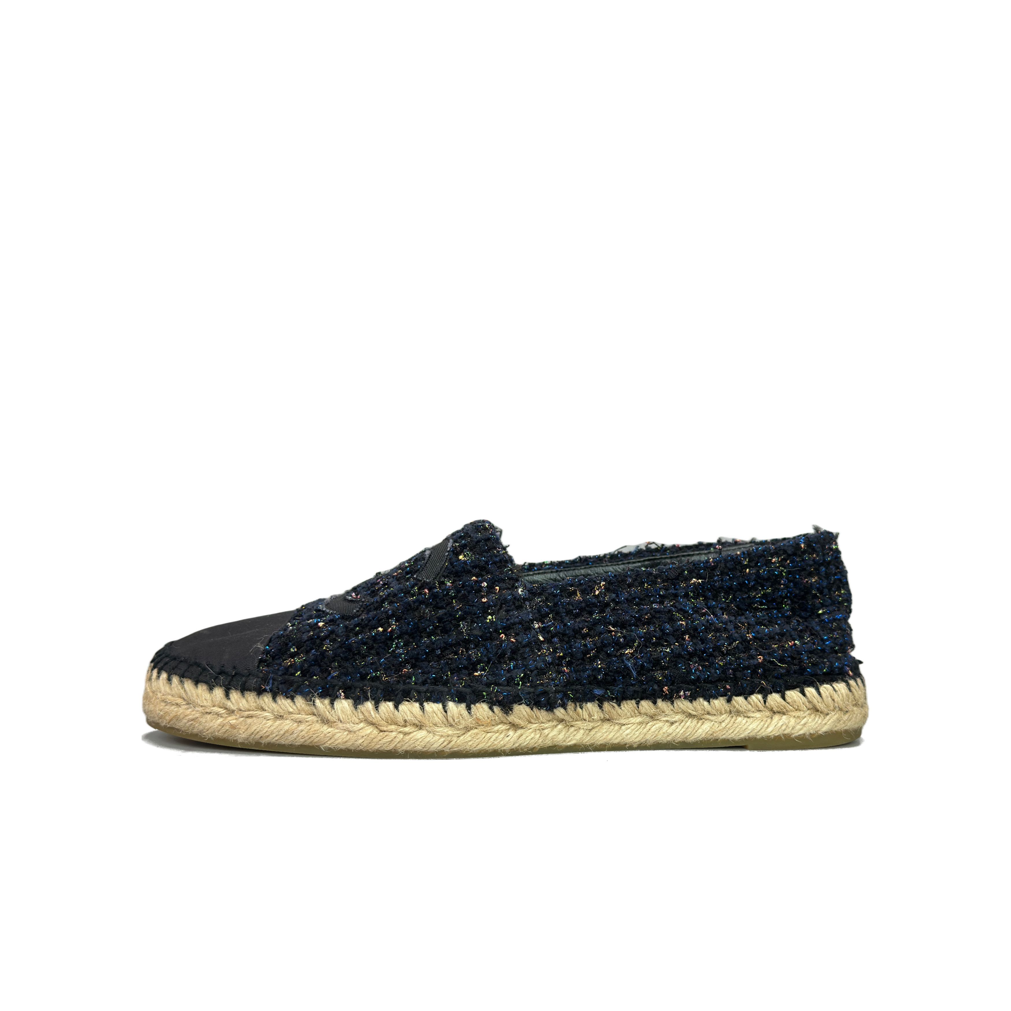 Chanel Chanel Tweed CC Logo Espadrilles Size 40 Size US 10 / IT 40 - 1 Thumbnail