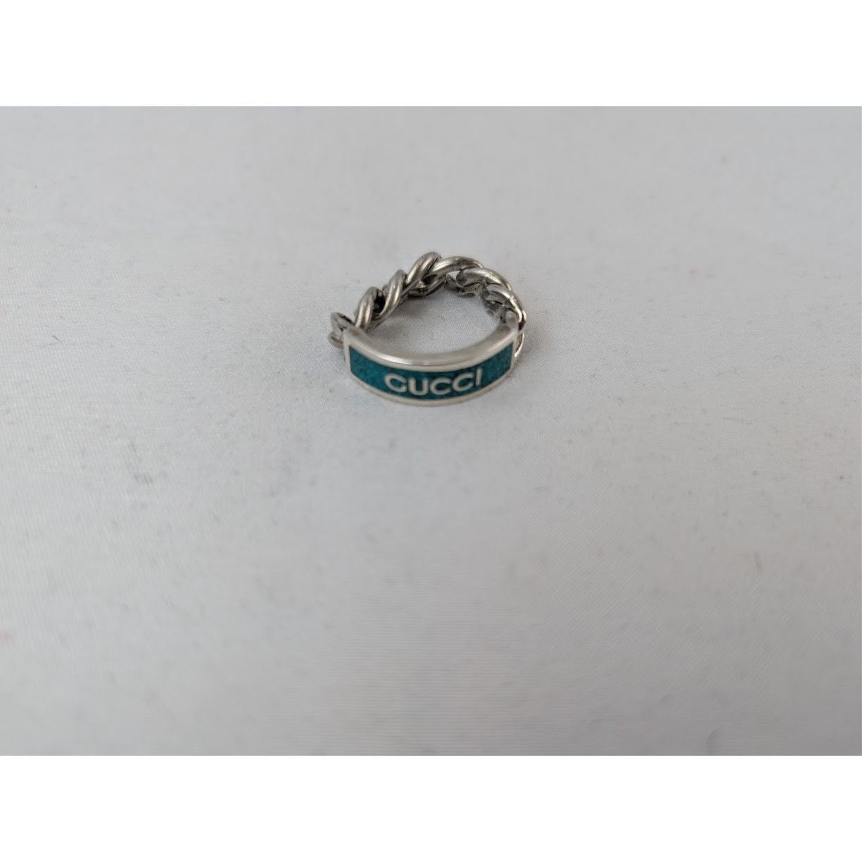 Gucci o1rshd1 Size: 19 / RG Gucci Tag Enamel in Turquoise Size ONE SIZE - 3 Thumbnail