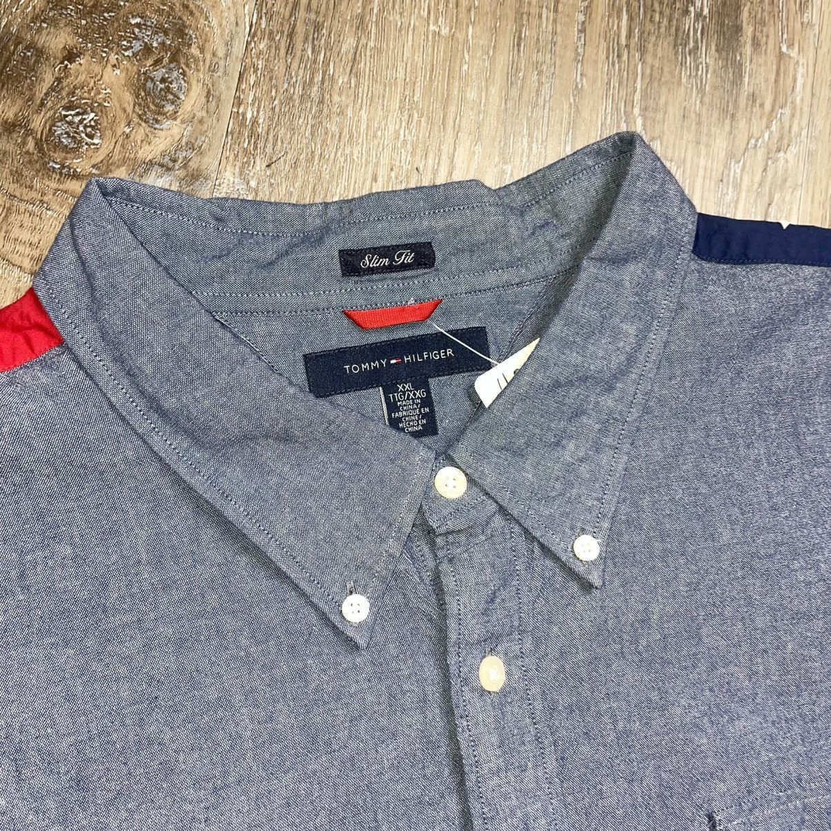 Tommy Hilfiger Tommy Hilfiger USA Flag Button Up Shirt Mens 2XL Western Size US XXL / EU 58 / 5 - 6 Thumbnail