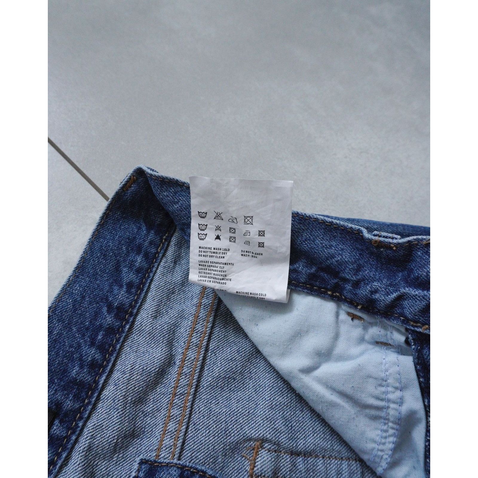 Prada Vintage fw00 prada patchwork light blue denim jeans pants Size US 29 - 12 Thumbnail