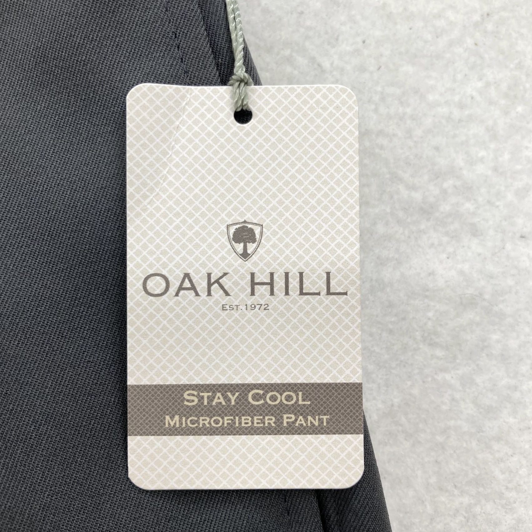 Vintage Oak Hill Pants Mens 48x32 Gray Flat Front Wrinkle Resistant Stay Cool Microfiber Size US 32 / EU 48 - 3 Thumbnail