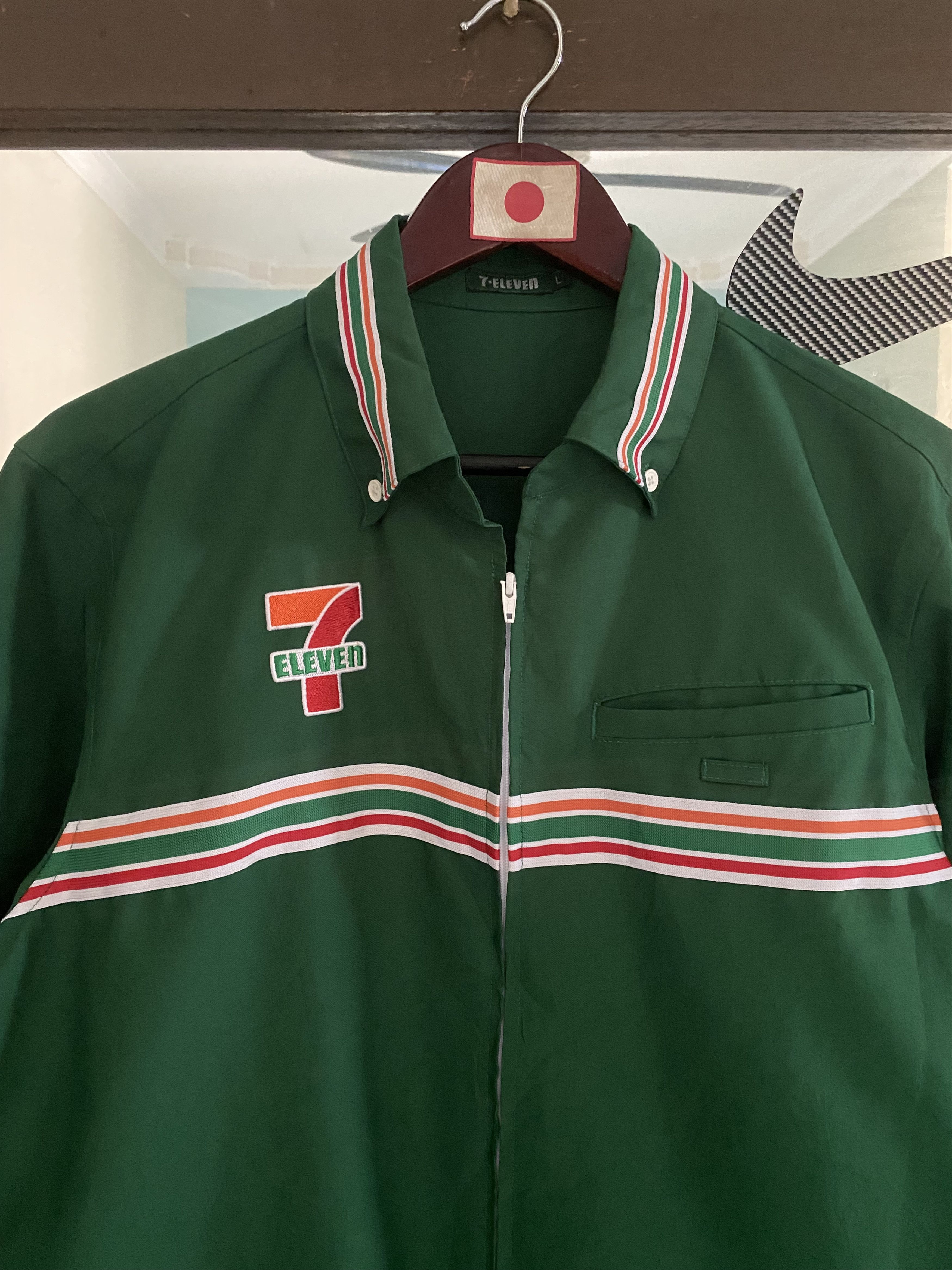 Japanese Brand × Seven 7 × Vintage Vintage 7-Eleven Ziper Shirt Size US L / EU 52-54 / 3 - 2 Thumbnail