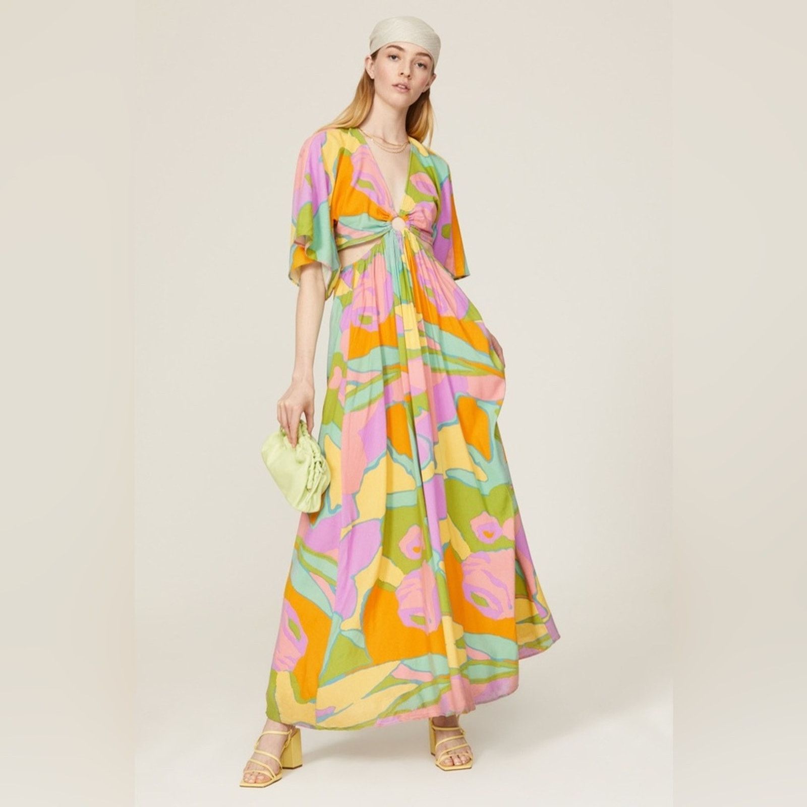 knee length dresses for ladies ECB Exclusive: Timeless Romantic Chiffon Maxi Dress, Olive – Everyday Chic  Boutique main image 1