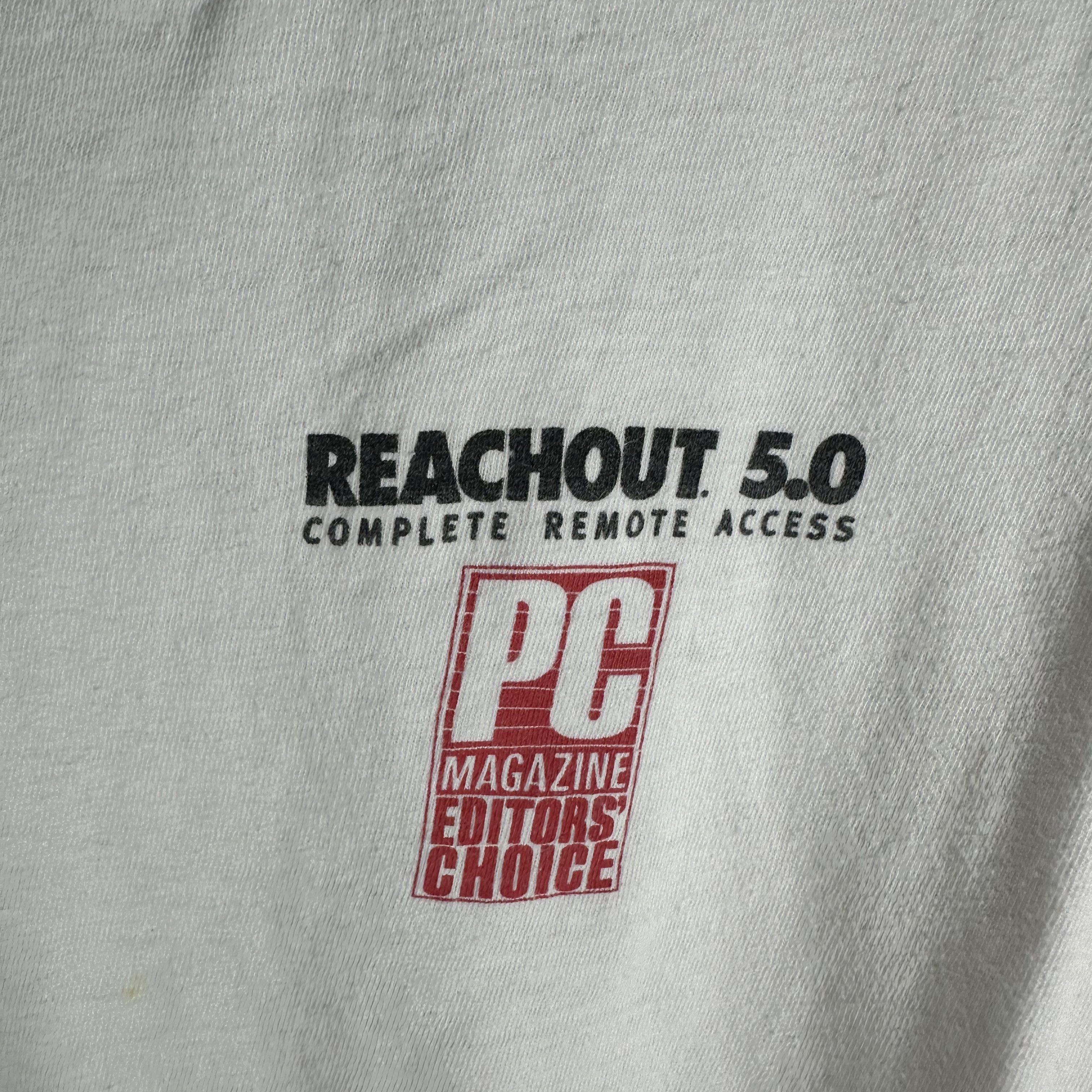 Vintage 90s PC Magazine Reachout 5.0 Computer Artwork T-shirt Size US XXL / EU 58 / 5 - 3 Thumbnail