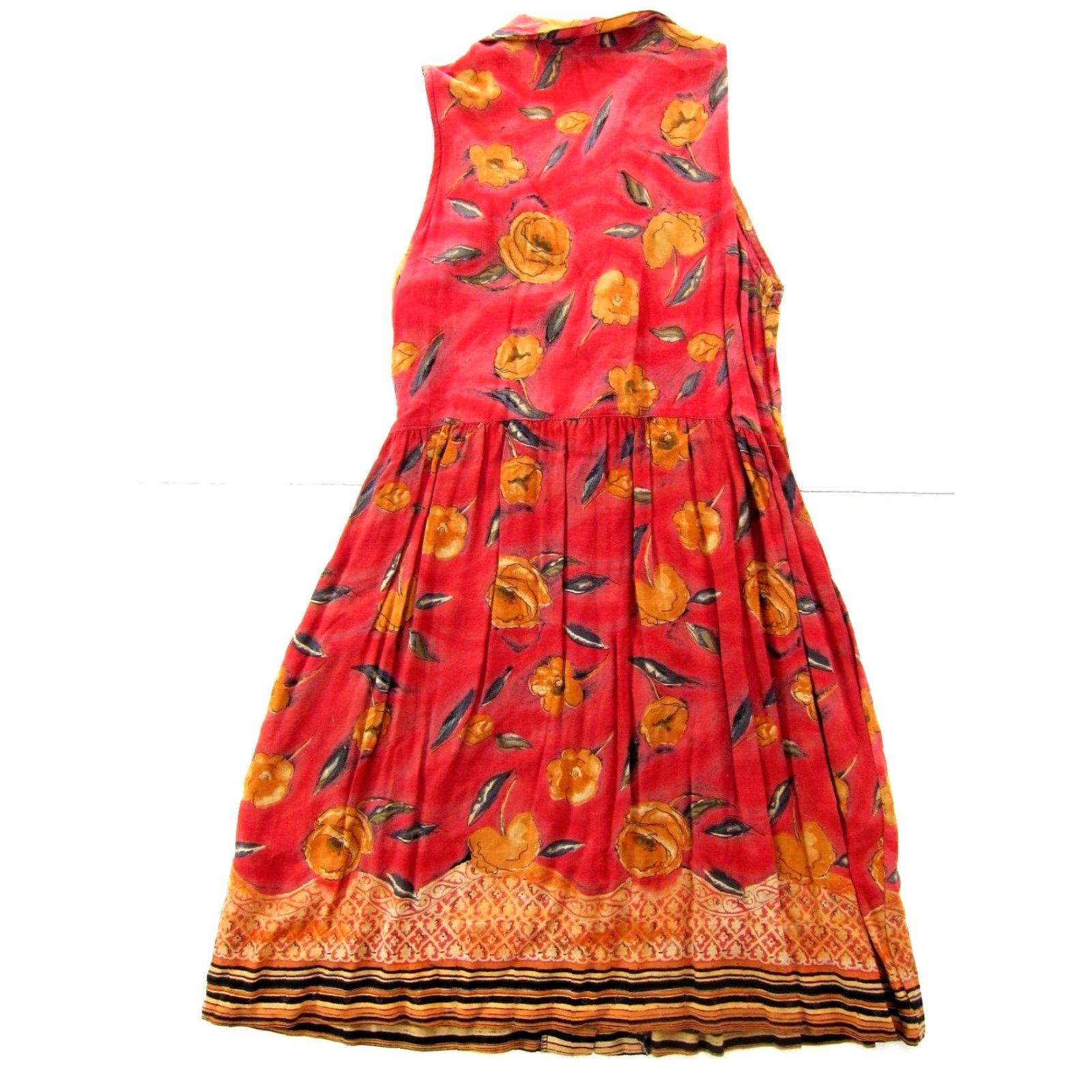 Vintage VINTAGE Cascais Of California Rayon Floral Pocket Collared Tank Dress M Pink Shirt Dress Women size M Size M / US 6-8 / IT 42-44 - 2 Thumbnail