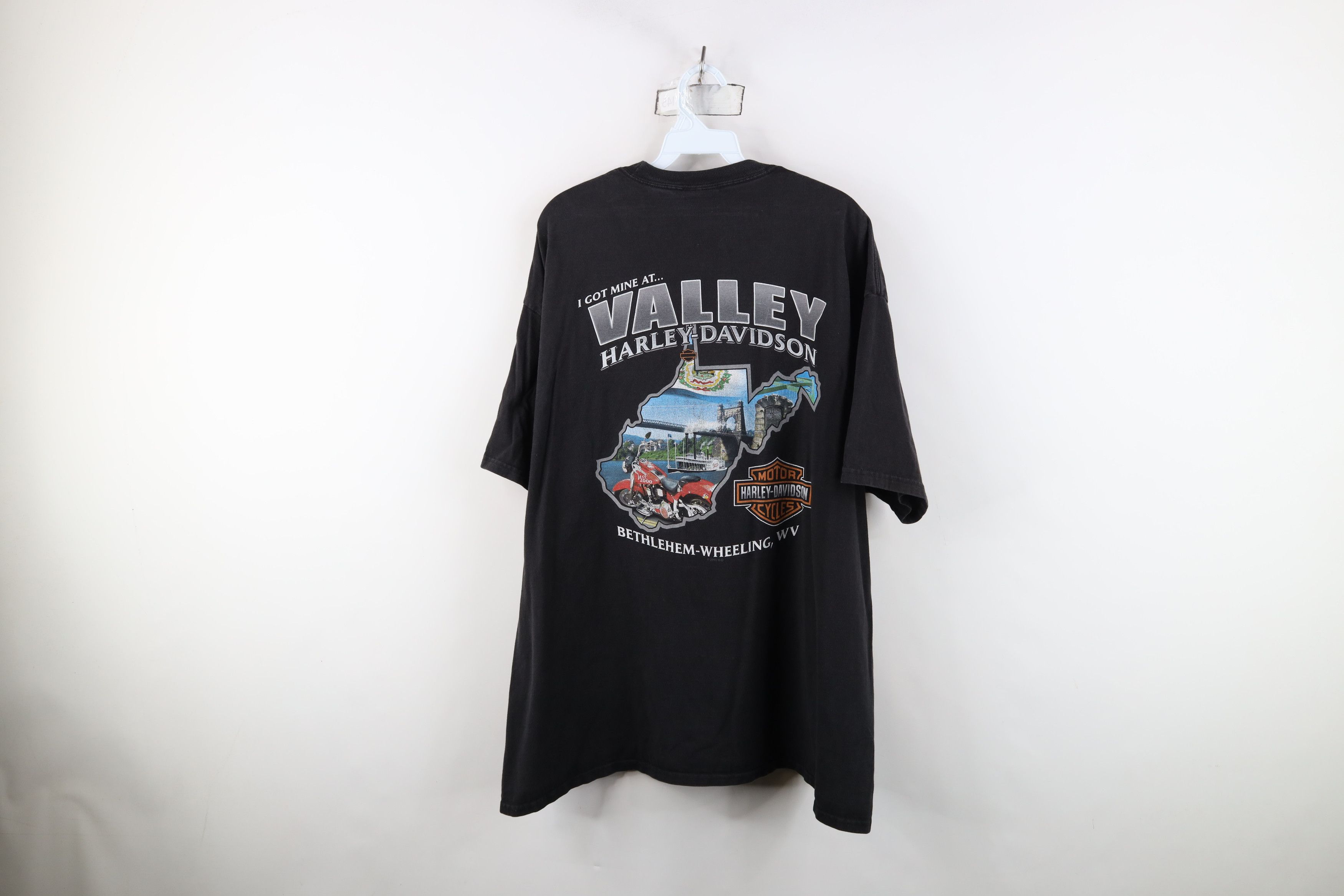 Harley Davidson Vintage Y2K Harley Davidson Faded Spell Out T-Shirt Black Size US XXL / EU 58 / 5 - 12 Thumbnail