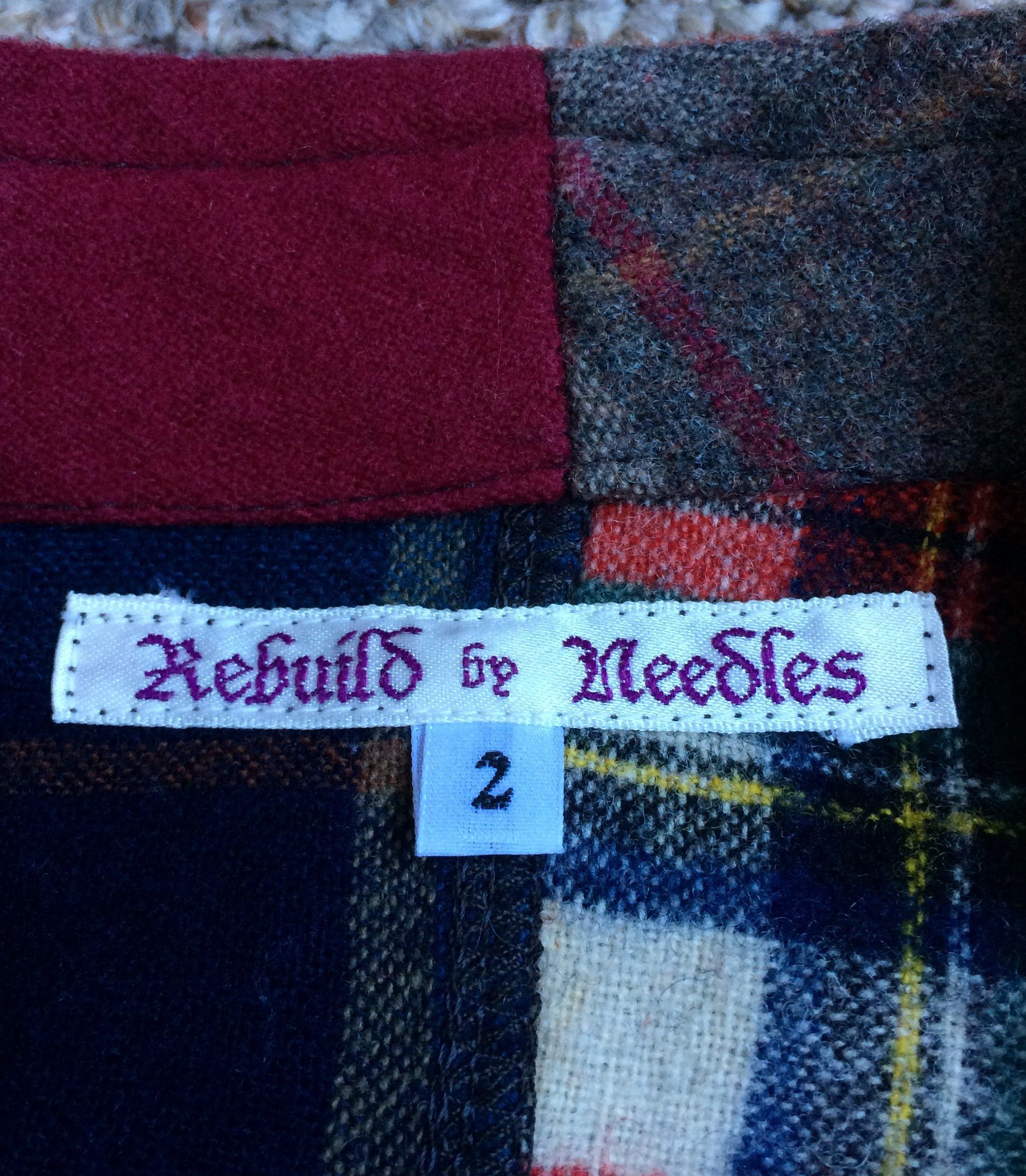 Needles Rebuild by Needles Patchwork Plaid Wool Coat Jacket Size US M / EU 48-50 / 2 - 3 Thumbnail