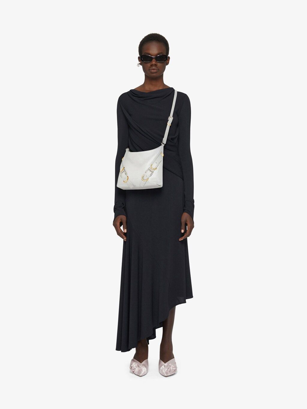 Givenchy o1srvl11e0225 Size: OS/Voyou Crossbody Leather Bag in Ivory Size ONE SIZE - 7 Thumbnail