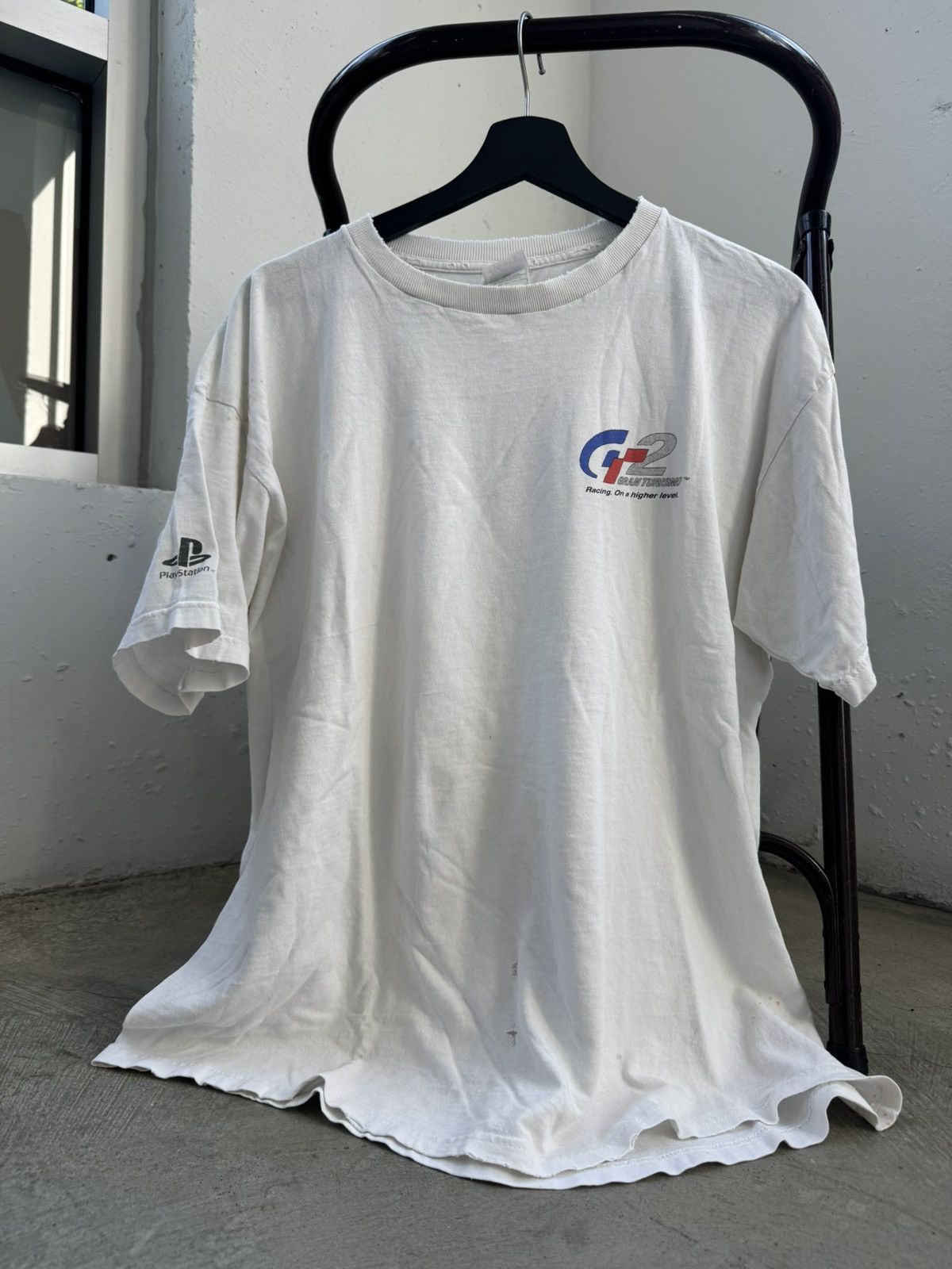 Vintage Vintage Play Station Grand Turismo Video Game Promo Tee Size US XL / EU 56 / 4 - 1 Thumbnail