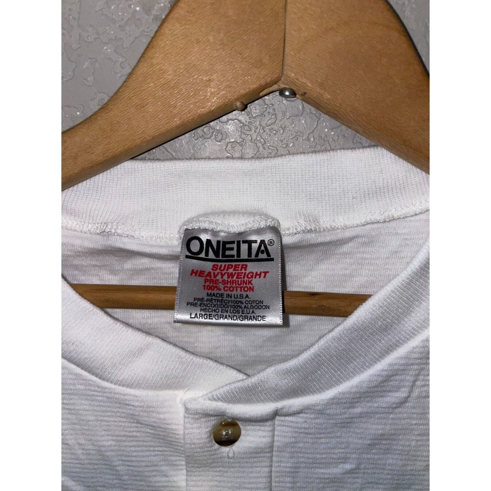 Vintage Vintage Las Vegas Nevada Button Henley Neck White L Shirt Size US L / EU 52-54 / 3 - 5 Thumbnail