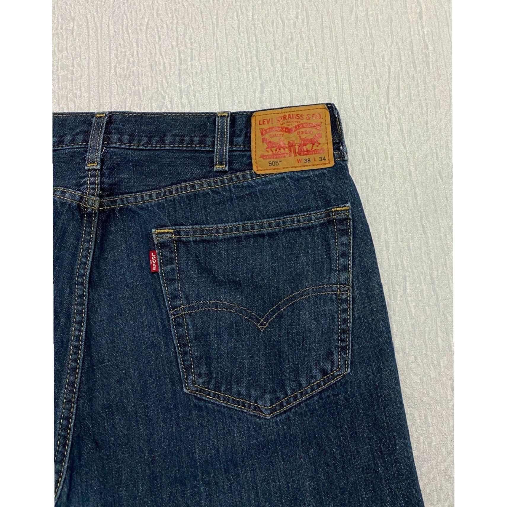 Levi's Levi's 505 Mens Jeans Regular Fit Straight Denim Blue W38 L34 Pants Jeans Size US 38 / EU 54 - 3 Thumbnail