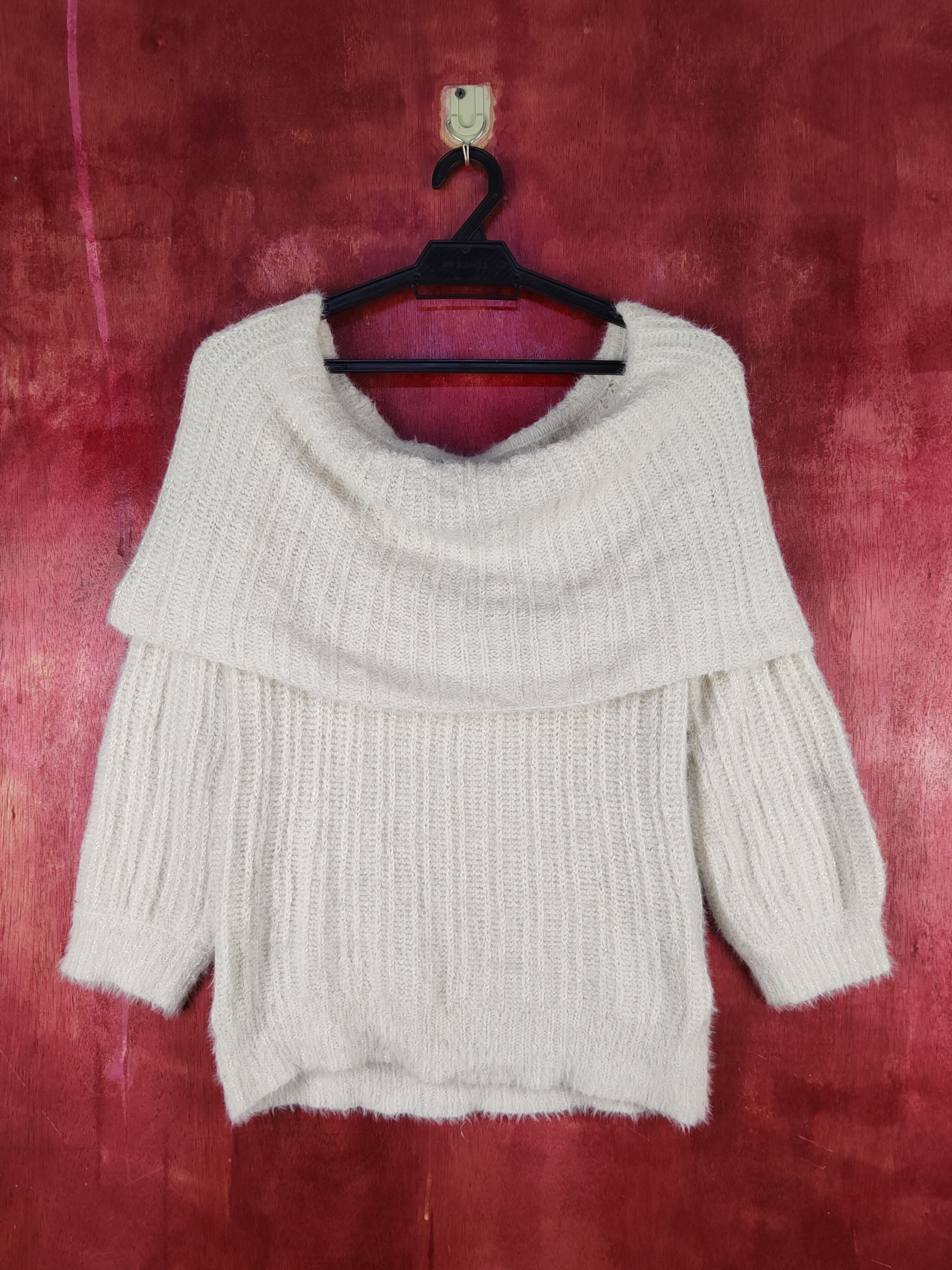 Japanese Brand Rag Out Cream Shag Shaggy Fur Mohair Knitwear #S2281 Size M / US 6-8 / IT 42-44 - 1 Thumbnail