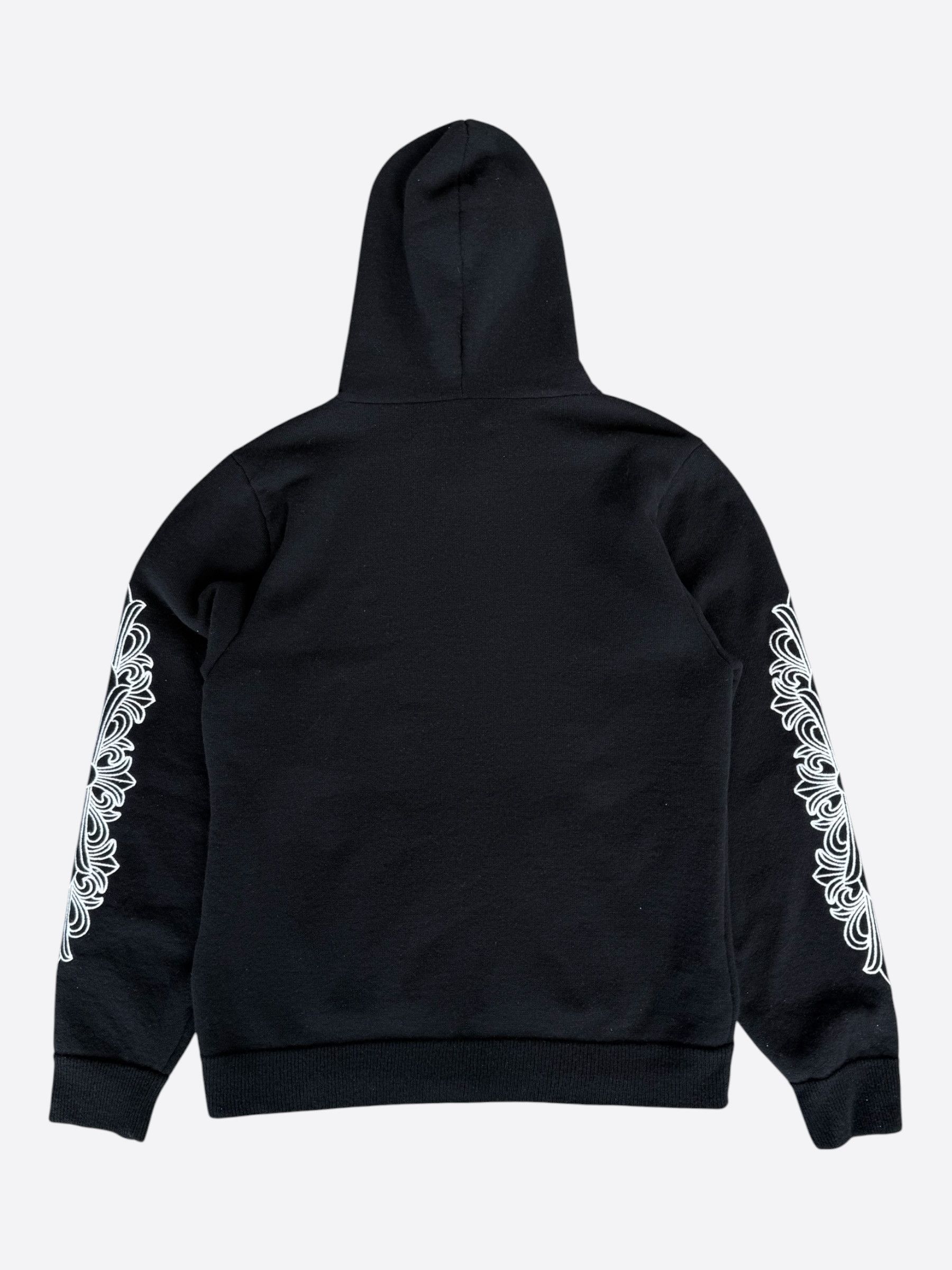 Chrome Hearts Chrome Hearts Black & White Floral Cashmere Zip Up Hoodie Size US L / EU 52-54 / 3 - 2 Thumbnail