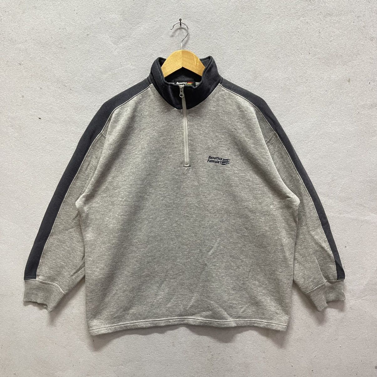 Benetton Benetton Formula 1 Racing Team Quarter Zip Sweatshirt Size US M / EU 48-50 / 2 - 1 Thumbnail