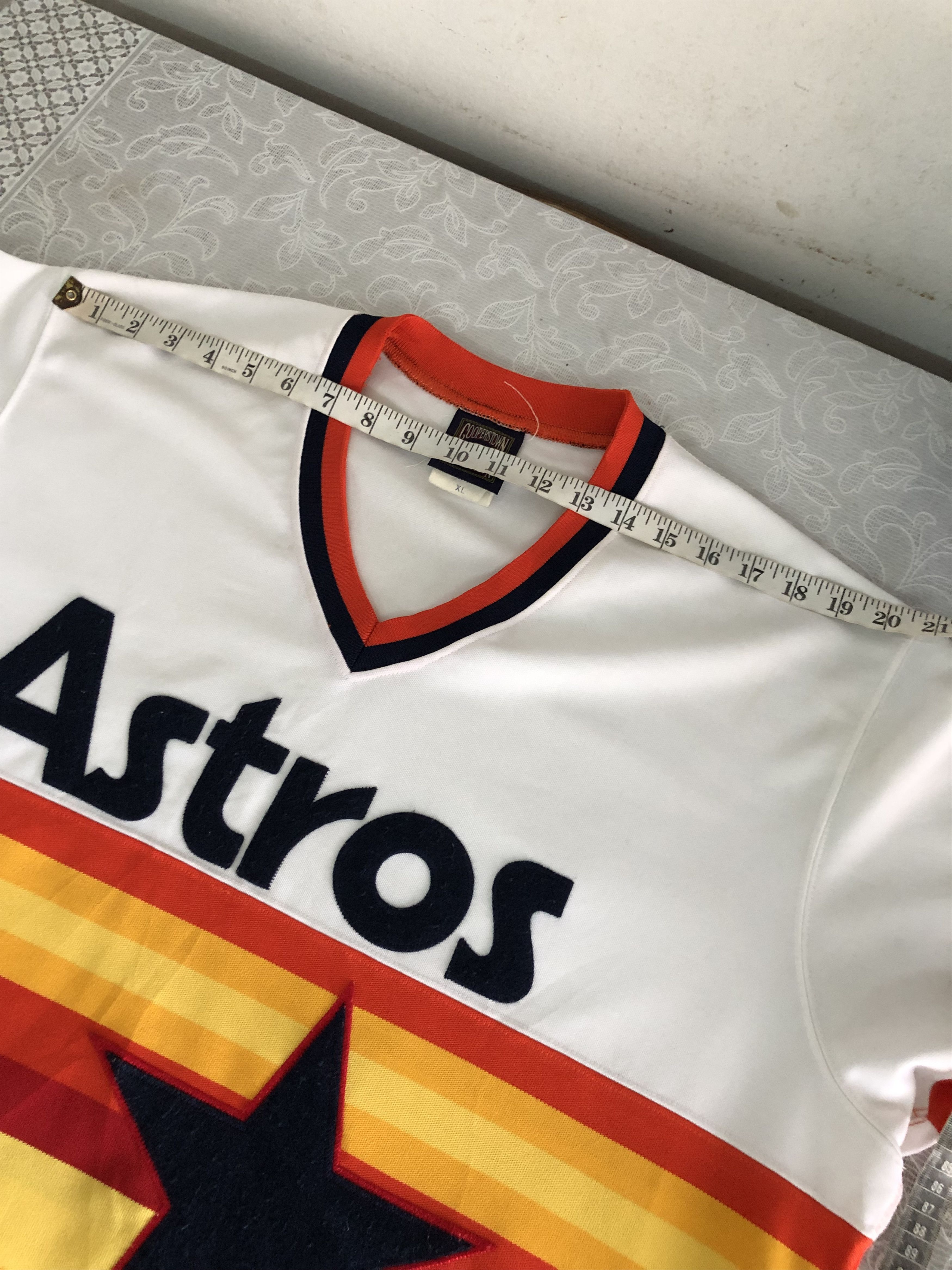 Vintage 🔥 Vtg 80s Houston Astros Baseball Jersey HipHop Autographed Size US XL / EU 56 / 4 - 19 Thumbnail