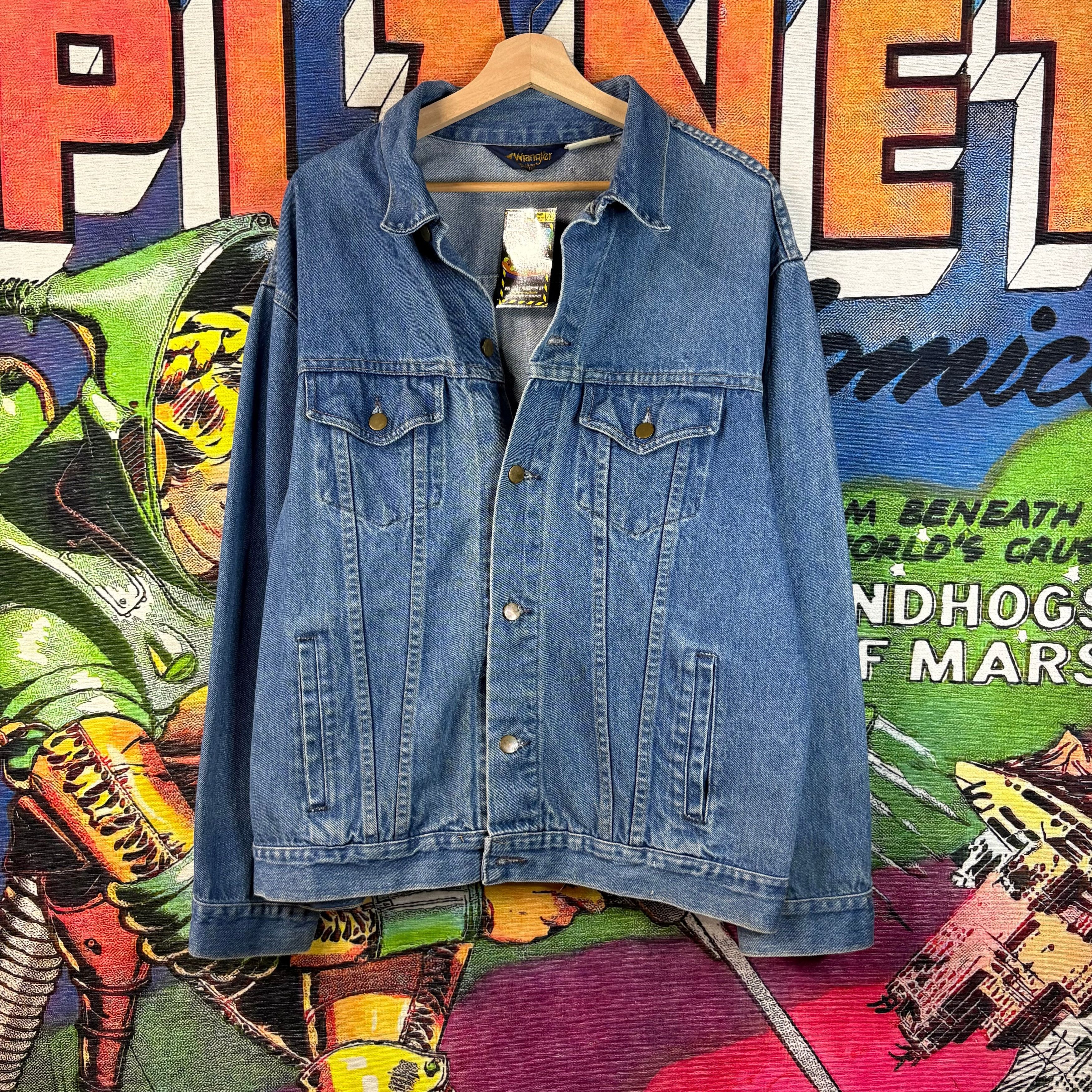 Wrangler Vintage 90s Wrangler Denim Jacket Size XL Size US XL / EU 56 / 4 - 1 Thumbnail