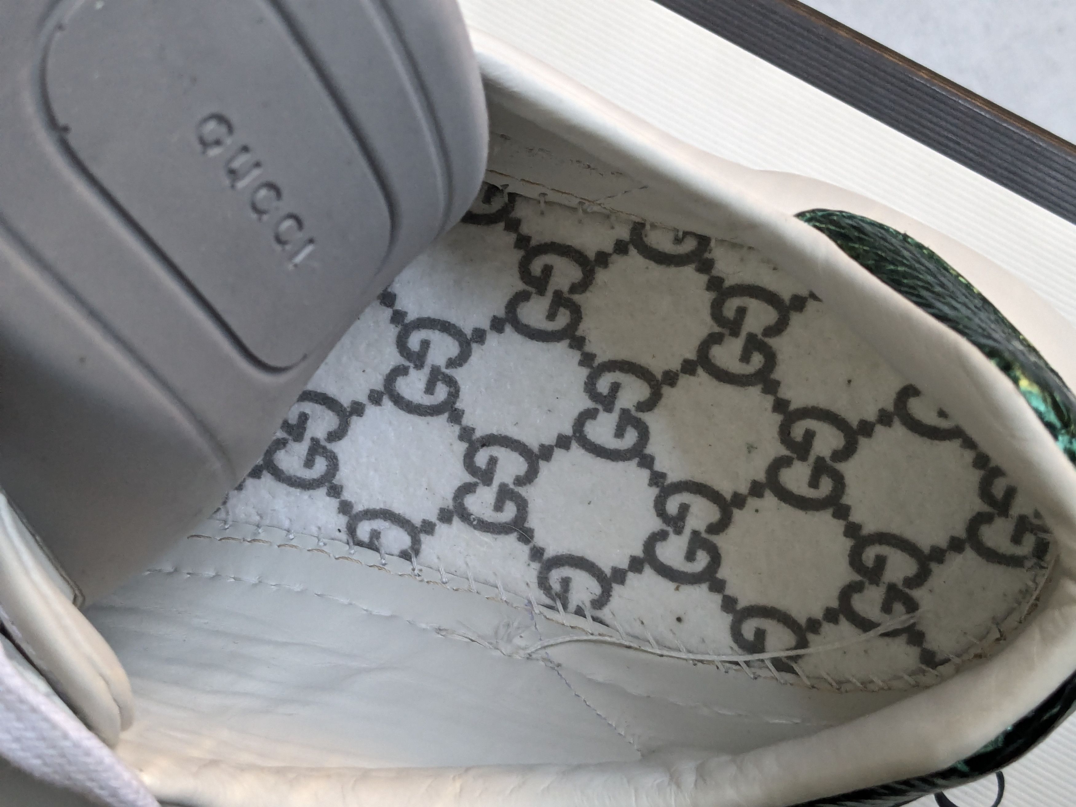 Gucci Gucci Ace Sneakers Snake 10 White Low Tops Leather Size US 10 / EU 43 - 10 Thumbnail