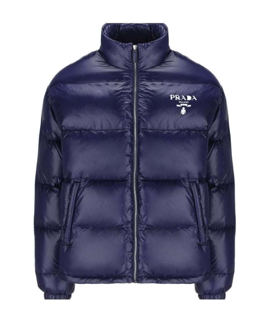Prada $3.8K VALUE Logo-print Puffer Jacket In Blue Size XL / US 12-14 / IT 48-50 - 1 Thumbnail