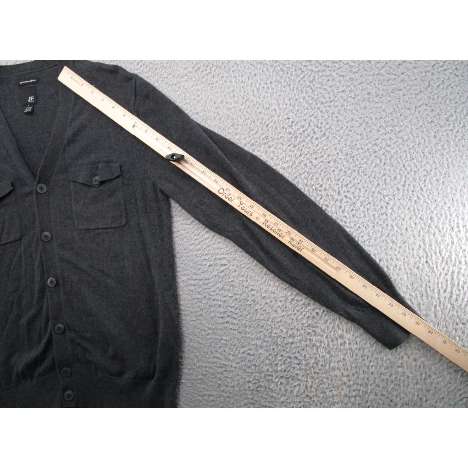 Vintage J. Ferrar Cardigan Sweater Modal Cotton Blend Button Up Men's M Black Size US M / EU 48-50 / 2 - 6 Thumbnail