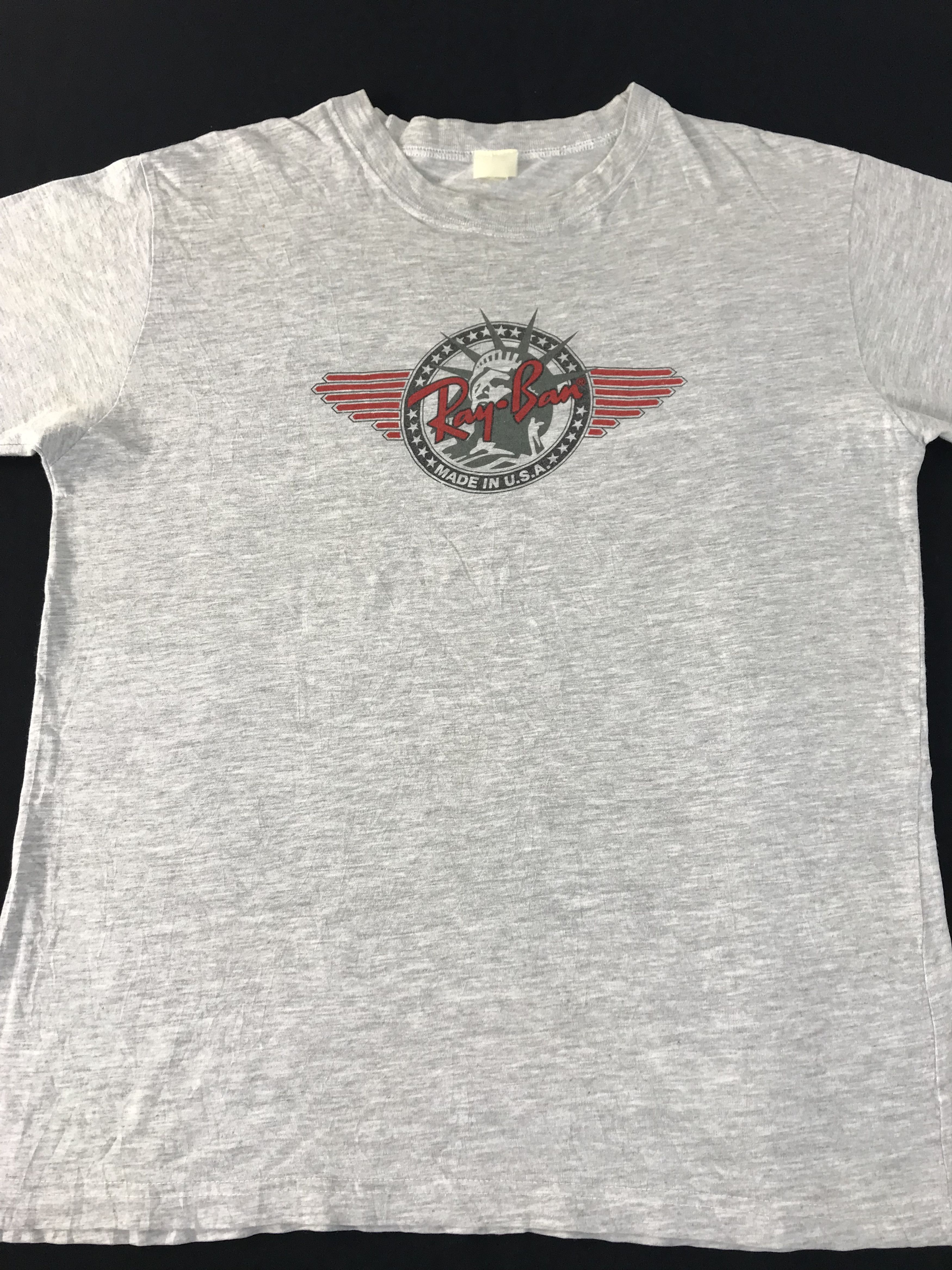 RayBan Rayban Wing Statue Liberty Design Logo Tee Made In Usa Size US L / EU 52-54 / 3 - 3 Thumbnail