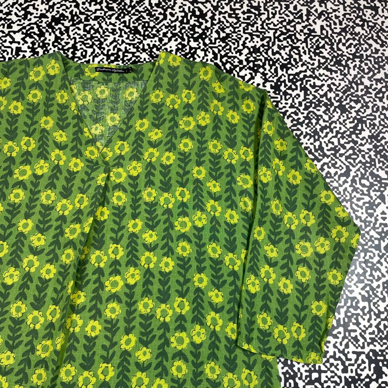 Gudrun Sjoden Vintage Y2K Gudrun Sjoden Floral Flower Boxy Blouses Shirt Size L / US 10 / IT 46 - 7 Thumbnail