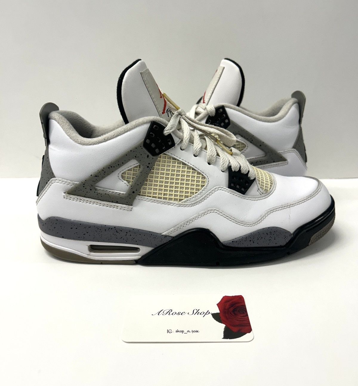 Nike Air Jordan 4 Retro ‘White Cement’ Shoes Size: 9.5 M