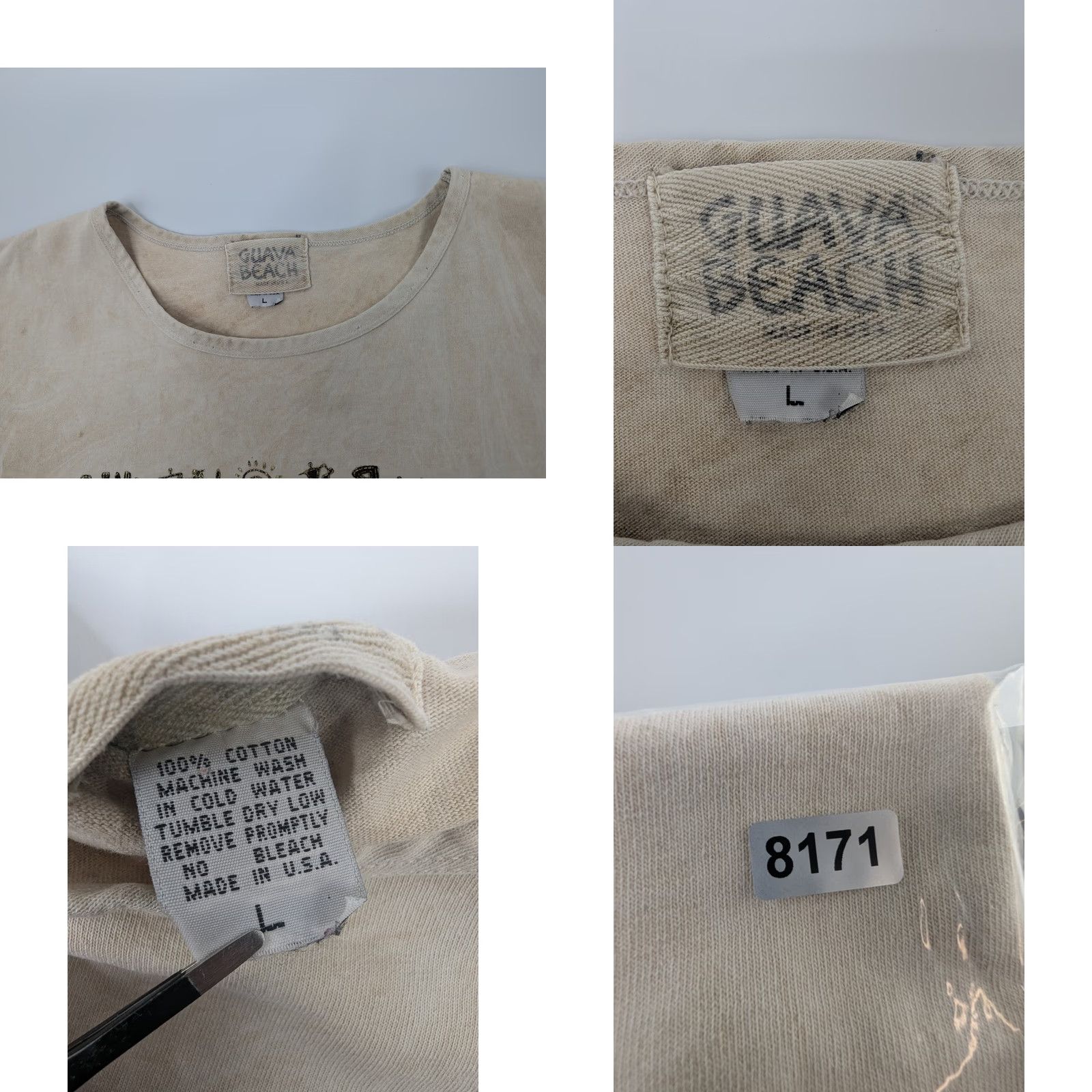 Vintage VINTAGE Guava Beach Maui Hawaii Sea Turtles Beige T-Shirt Size Large Cotton Size US L / EU 52-54 / 3 - 8 Thumbnail