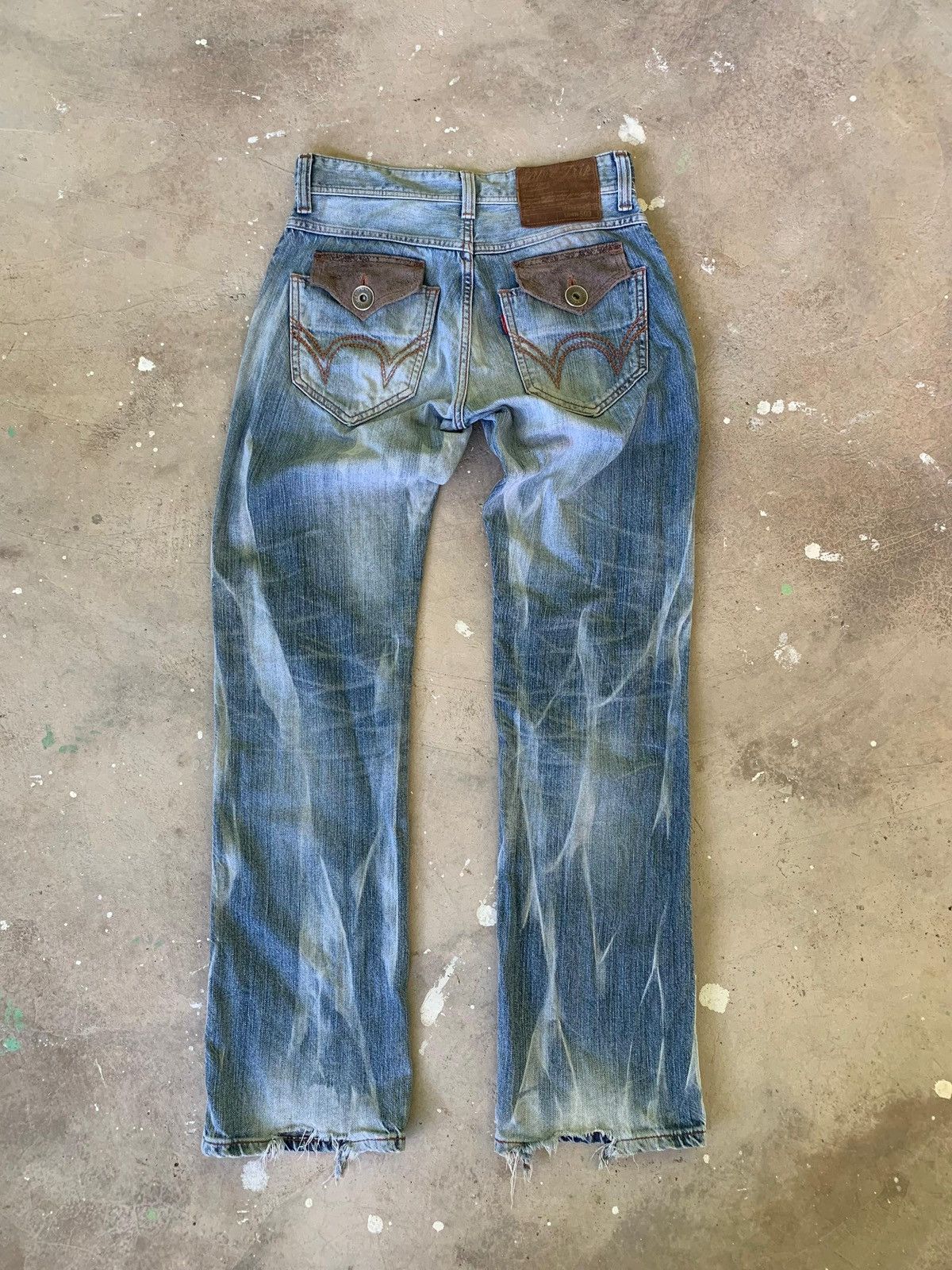 Edwin Edwin 503 Blue Trip Flap Pocket Distressed Denim Size US 30 / EU 46 - 8 Thumbnail