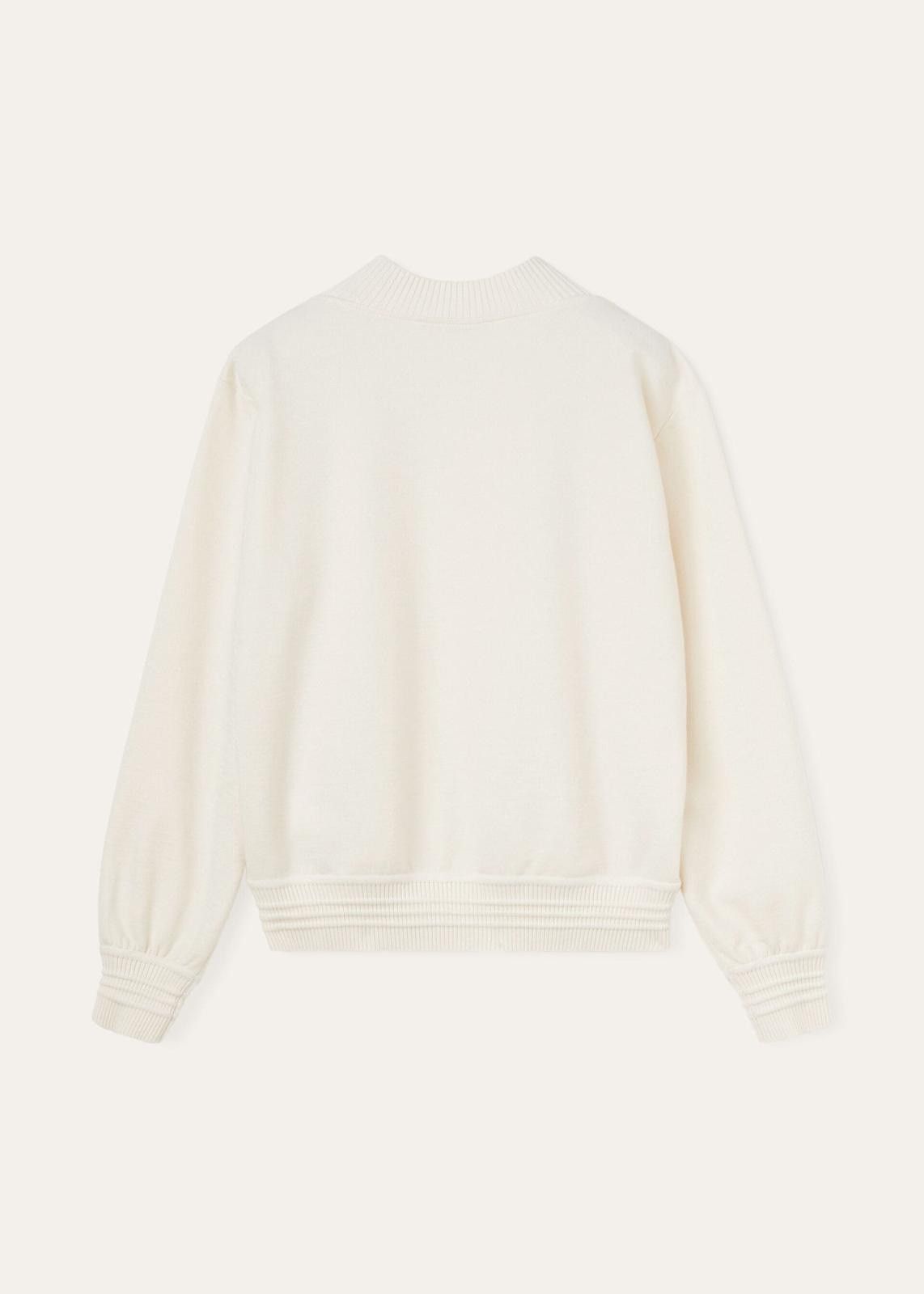 Loro Piana o1srvl11e0425 FAN9963 Cocooning Soft Sweatshirt in White Size XS / US 0-2 / IT 36-38 - 2 Thumbnail
