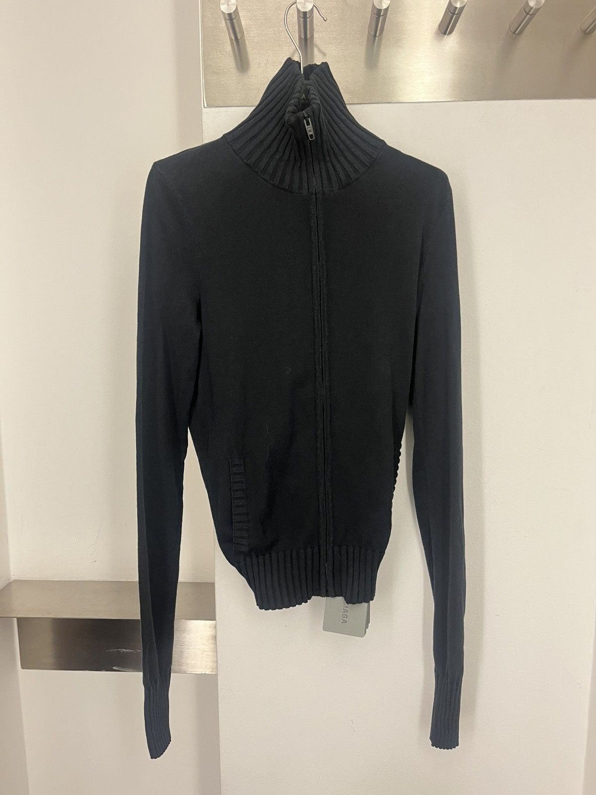 Balenciaga BB PARIS ICON KNOTTED FITTED ZIP-UP JACKET IN BLACK Size M / US 6-8 / IT 42-44 - 1 Thumbnail