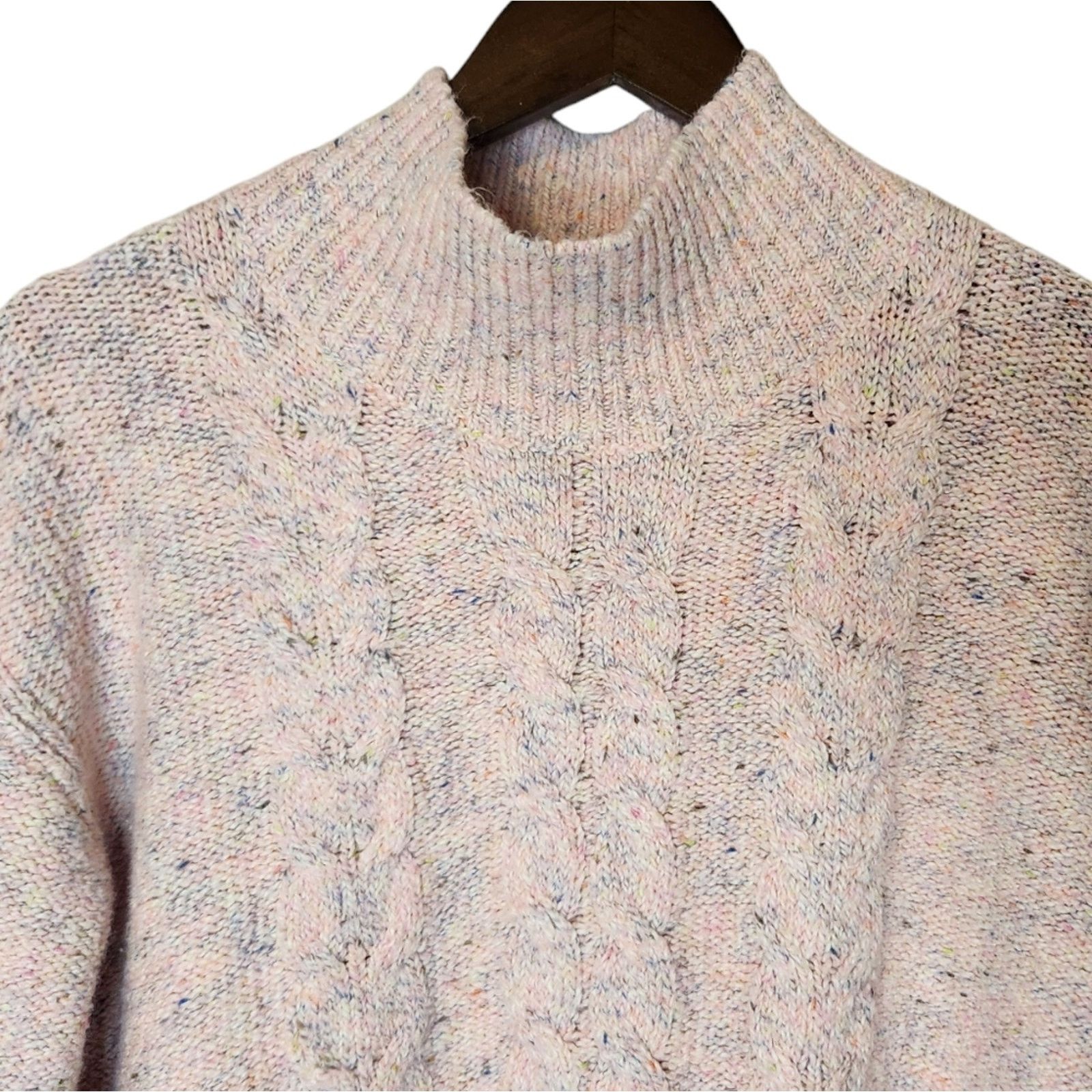 Michael Stars Michael Stars Aika Cable Knit Turtleneck Ballet Pink Small Size S / US 4 / IT 40 - 5 Thumbnail