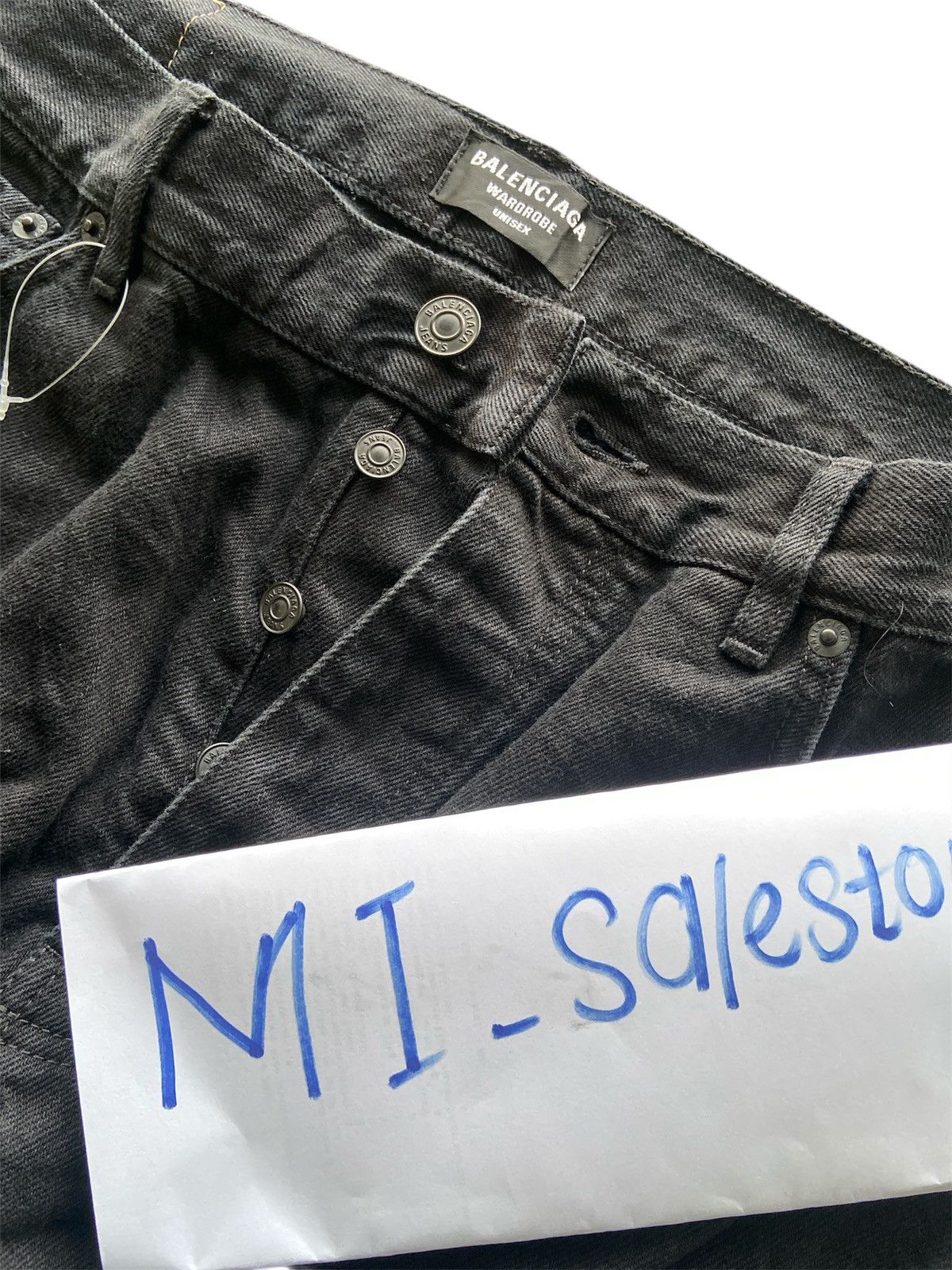 Balenciaga Balenciaga Wardrobe Unisex Black Denim Jeans Size US 32 / EU 48 - 3 Thumbnail
